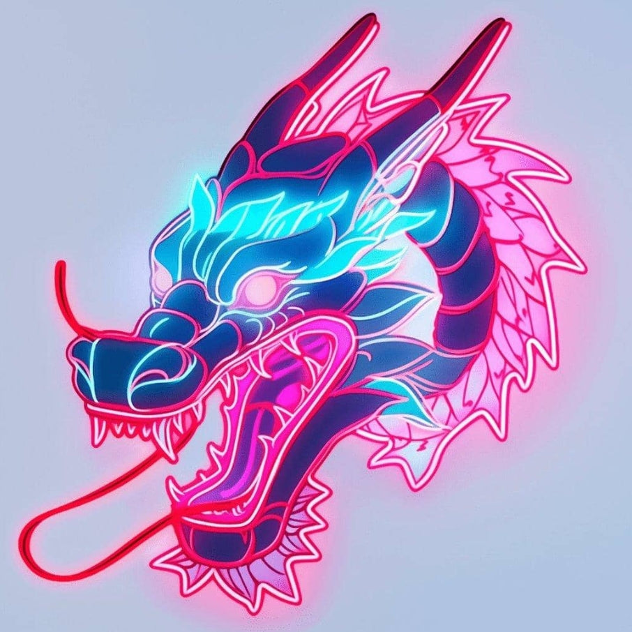 dragon neon sign