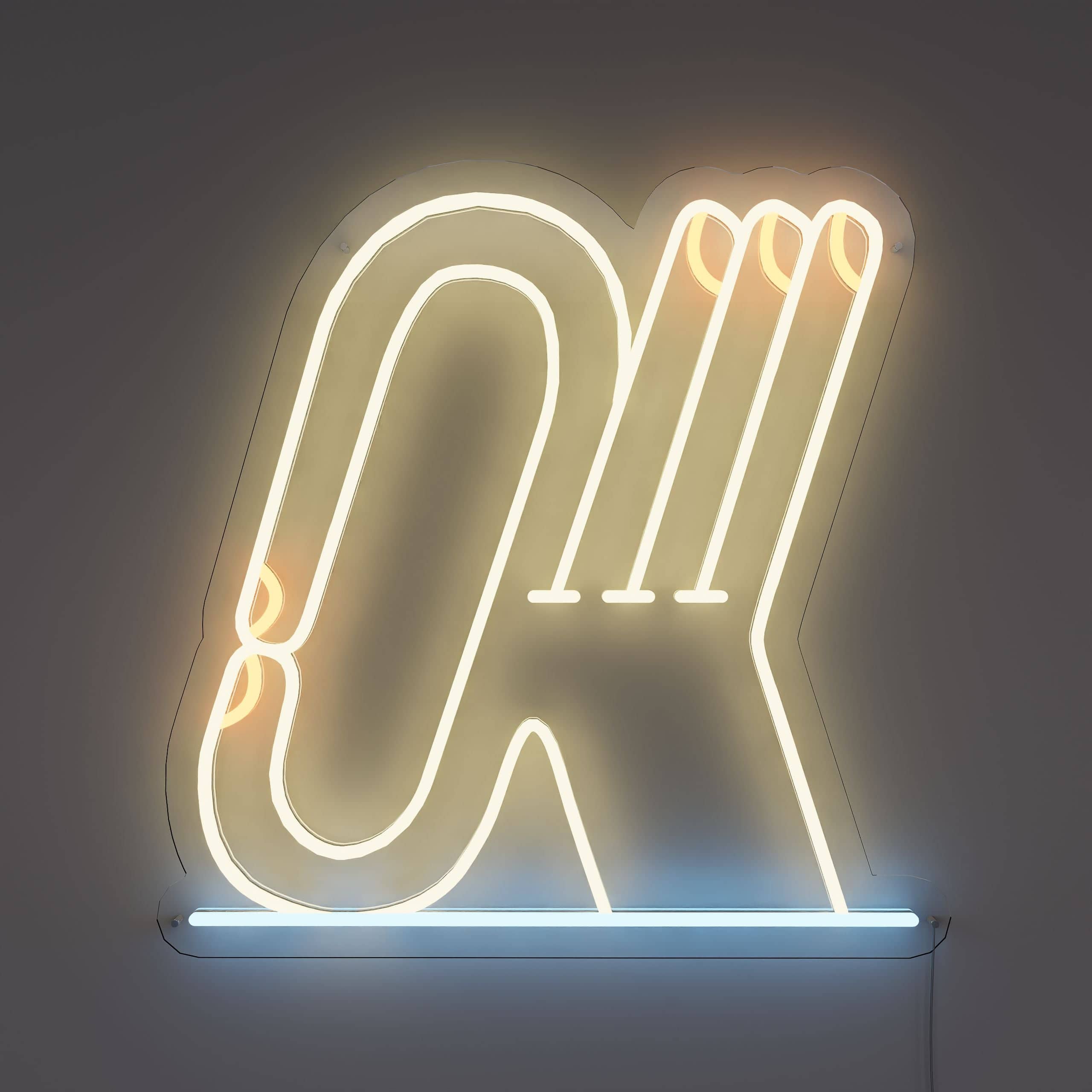 Bright It's OK Neon Sign lights up living room