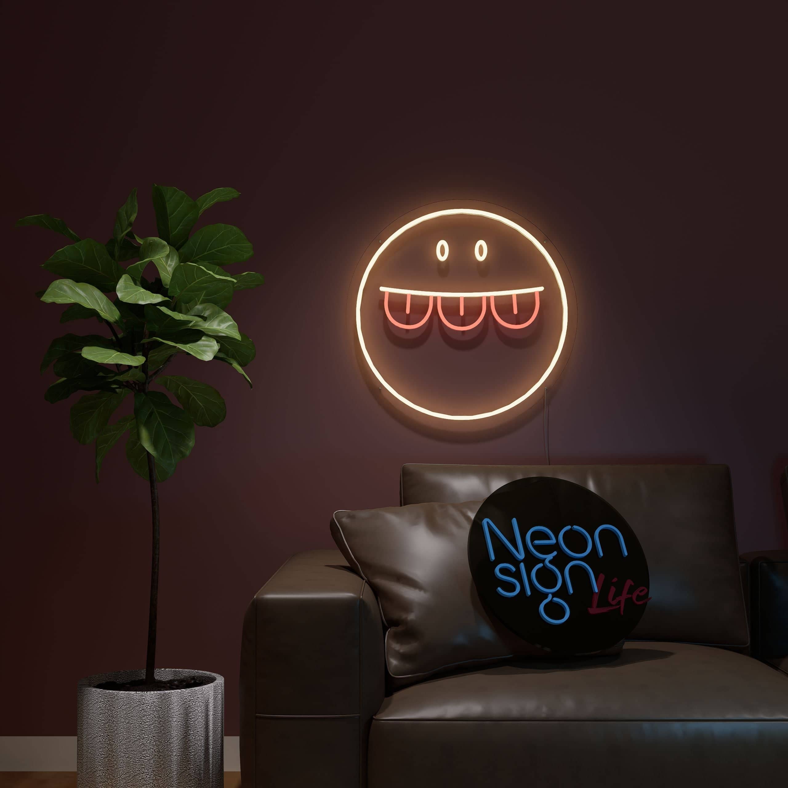 Illuminate living rooms with Sticking out your Smiles sign