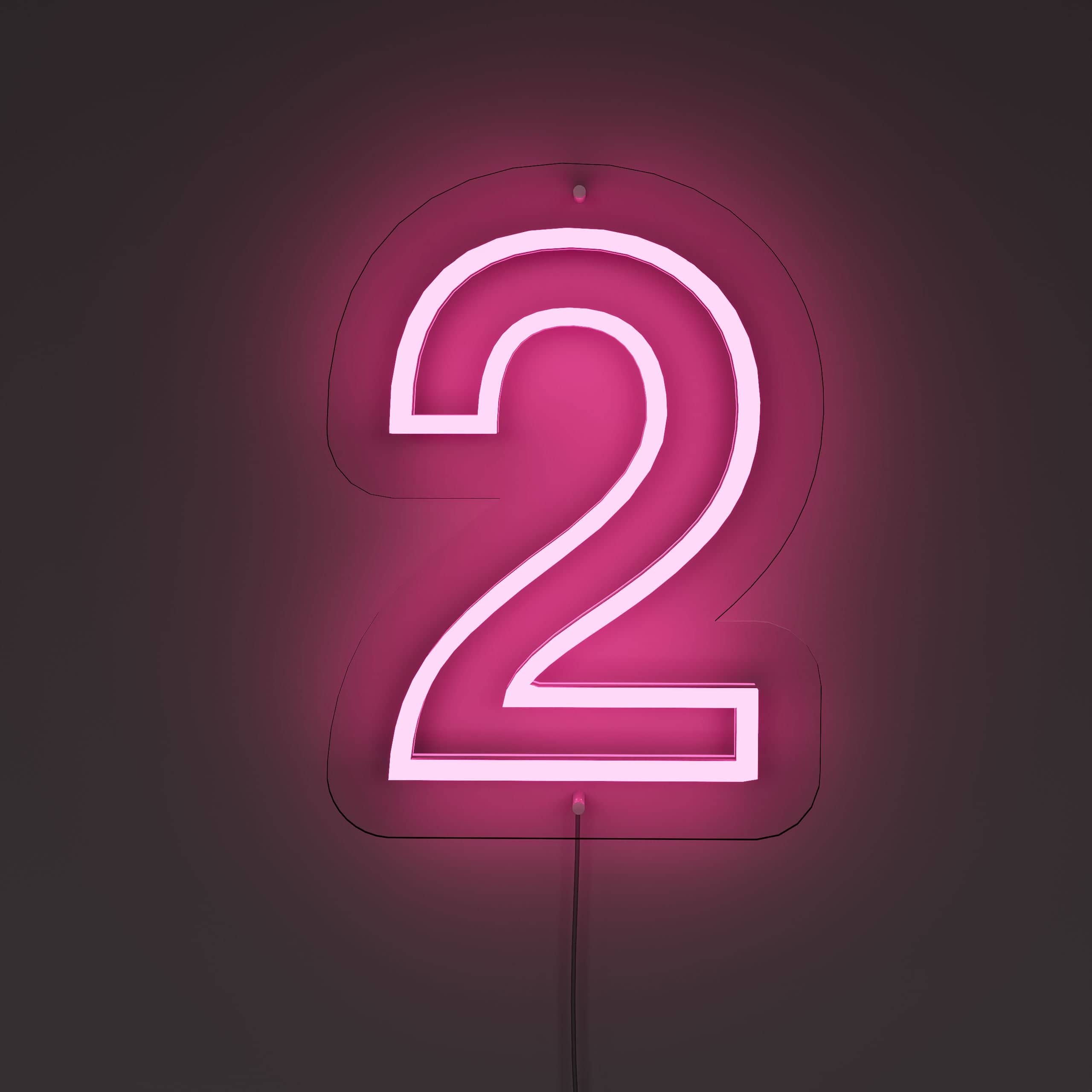 Neon Birthday Sign Number Two — NeonsignLife™ | Custom LED Neon