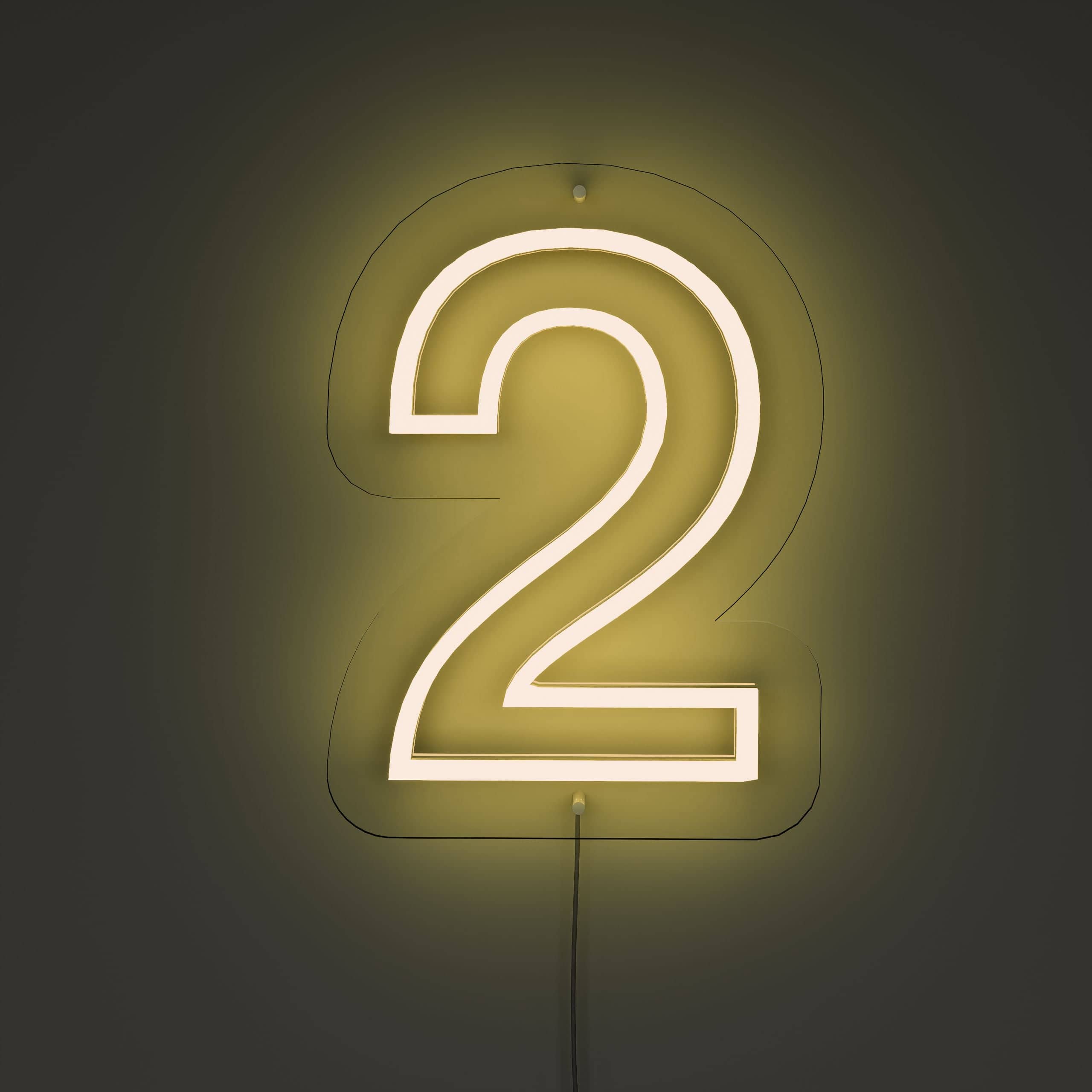 Neon Birthday Sign Number Two — NeonsignLife™ | Custom LED Neon 