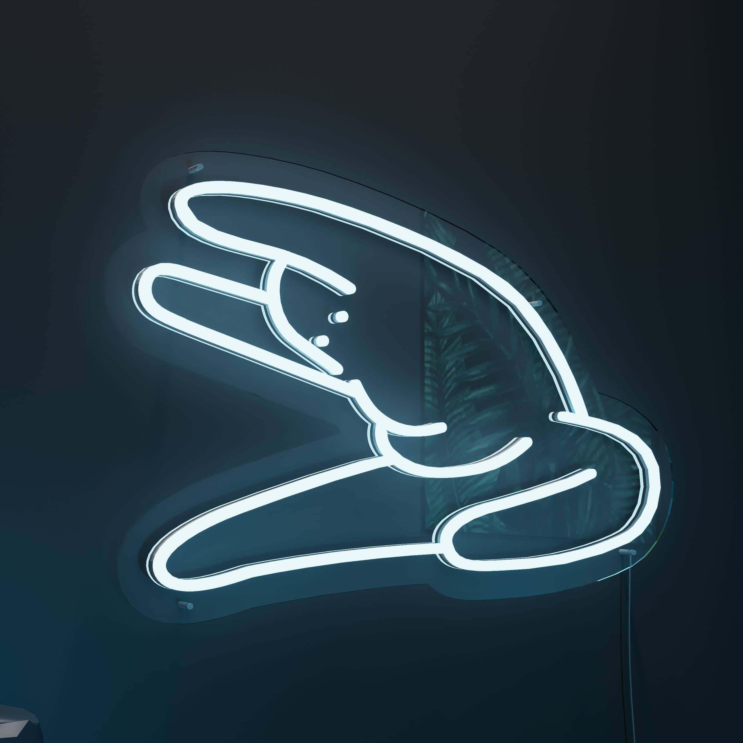 Funny neon sign adds a playful touch to evenings