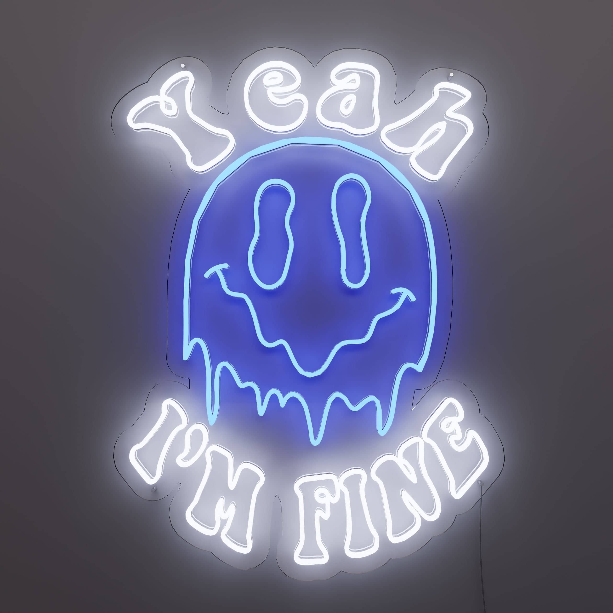 Yeah I'm Fine Smile Neon Sign — NeonsignLife™ | Custom LED Neon Sign ...