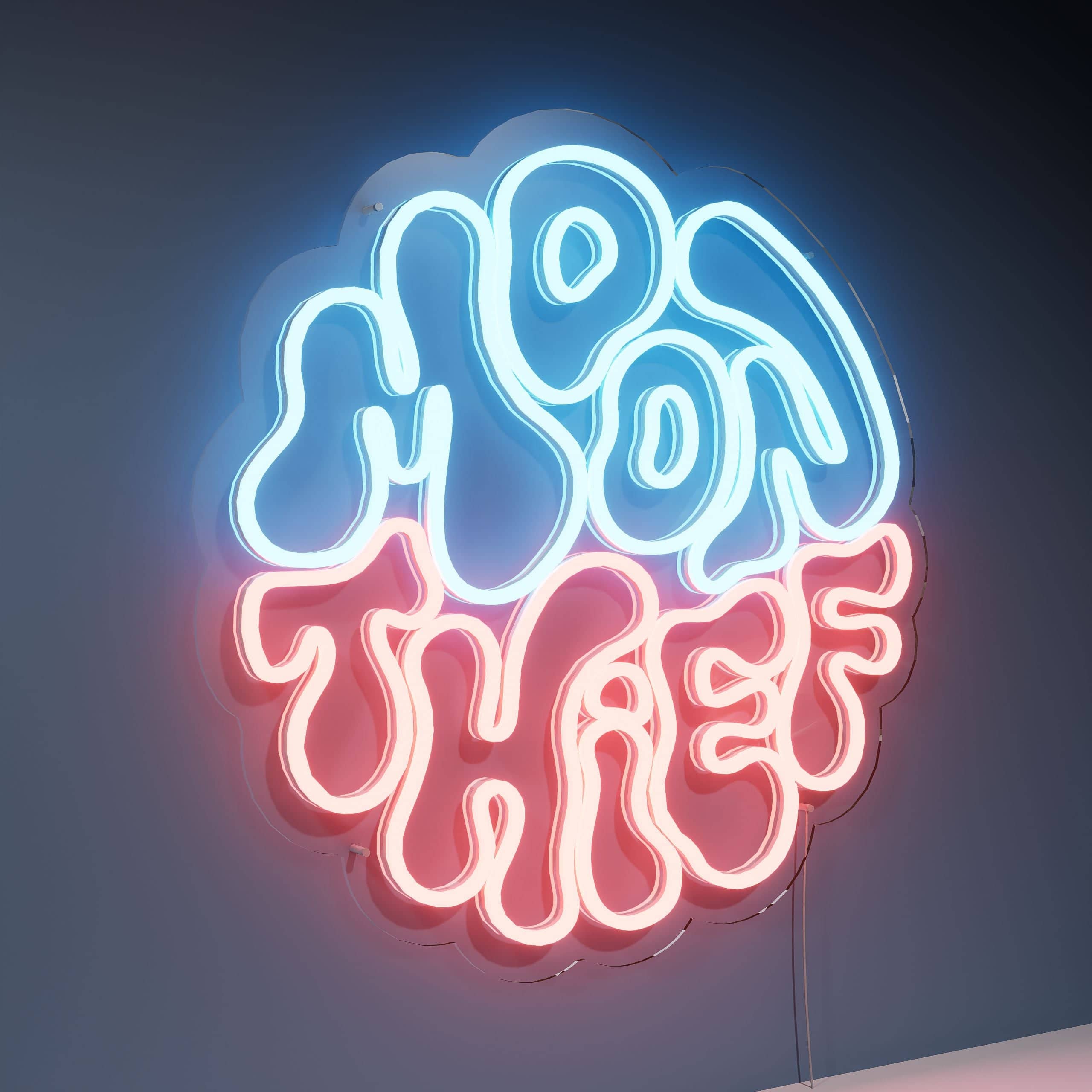 Enchanting Pink Neon Sign brings moonlight to your home