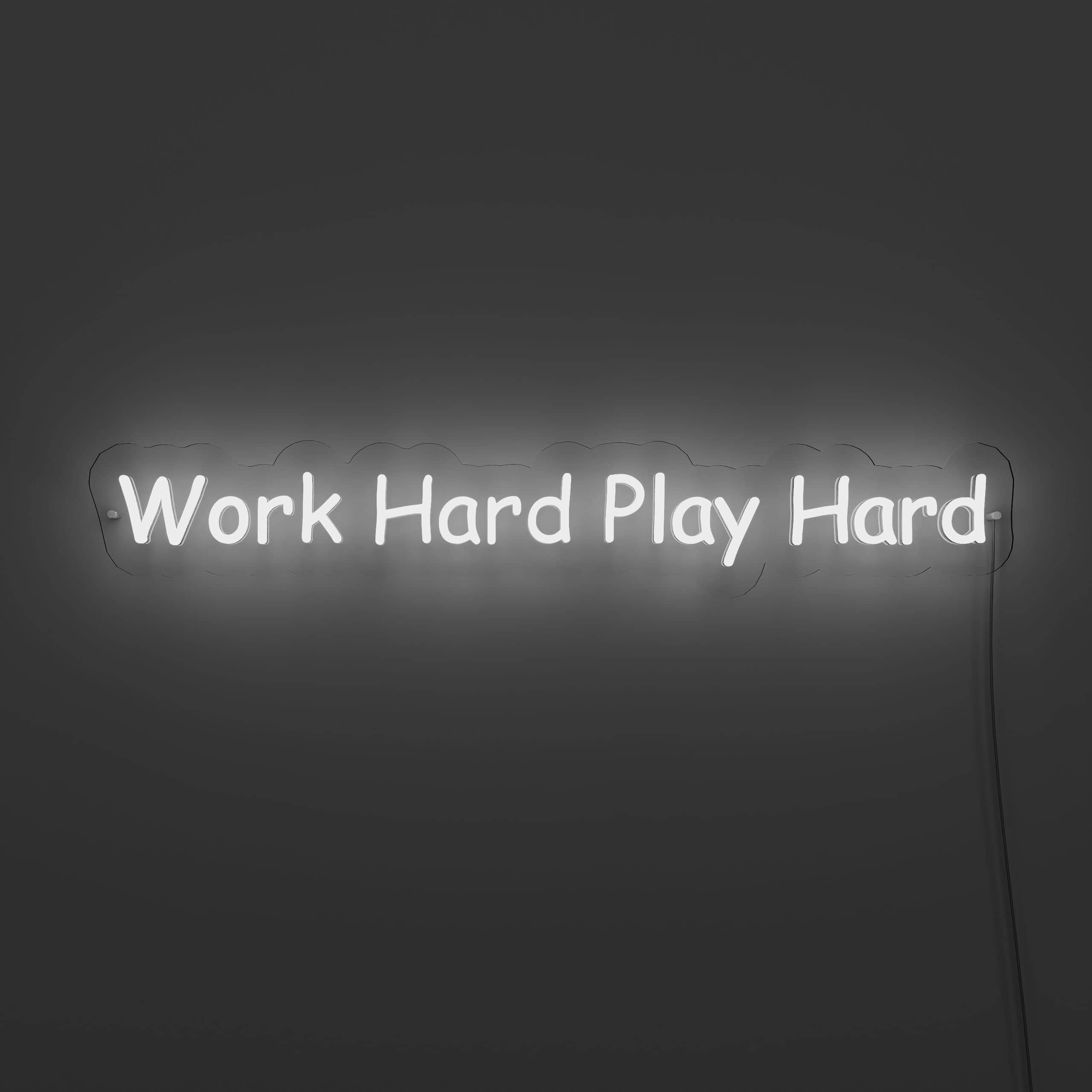 Work Hard Play Hard Office Neon Sign — NeonsignLife™ | Custom LED Neon ...