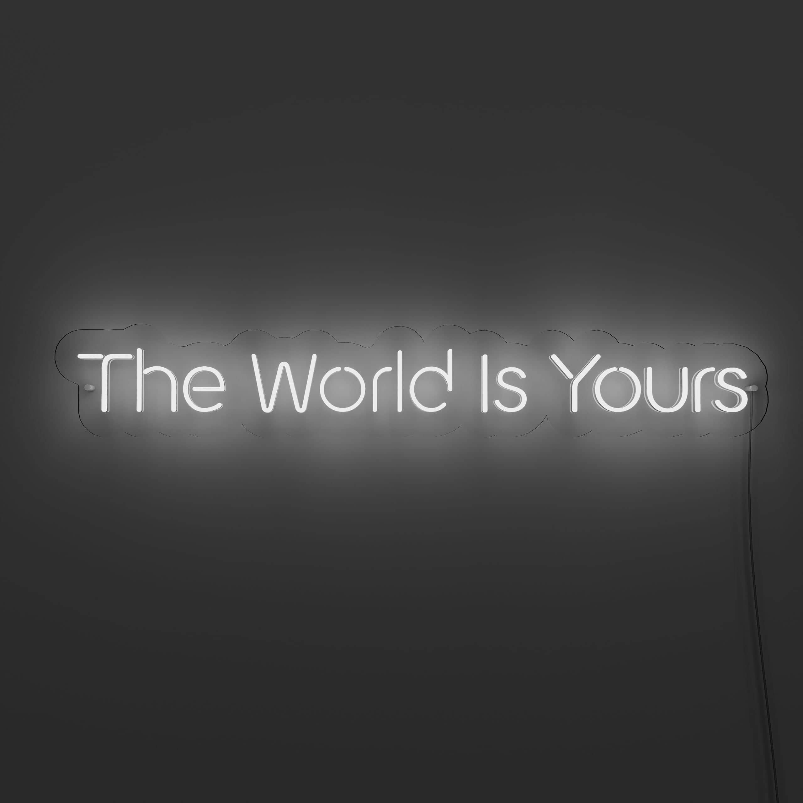 Neon LED Signs The World Is Yours — Custom LED Neon Sign & Wall Decor Art NeonsignLife