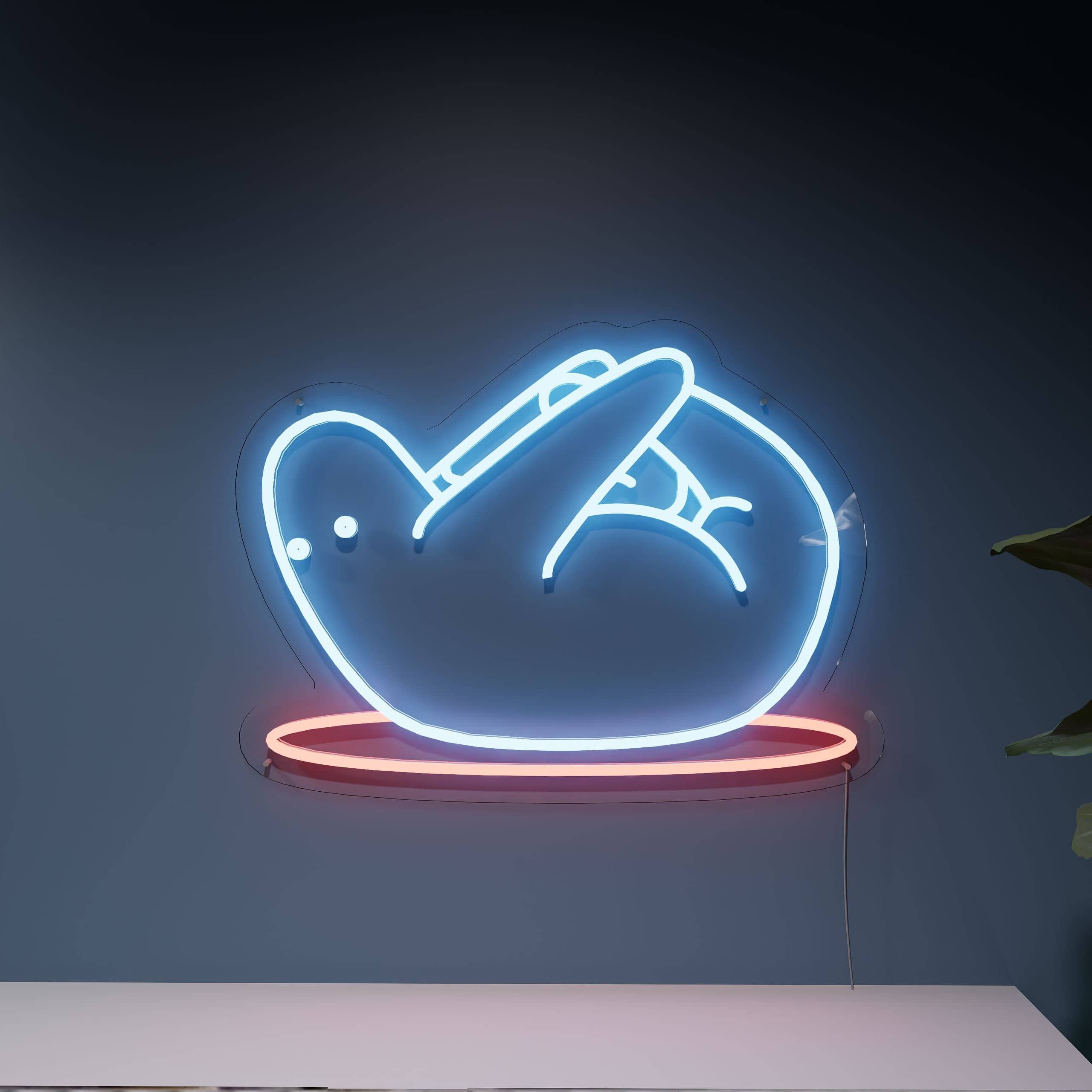 Whimsical Yoga Dance neon sign in fast food venue