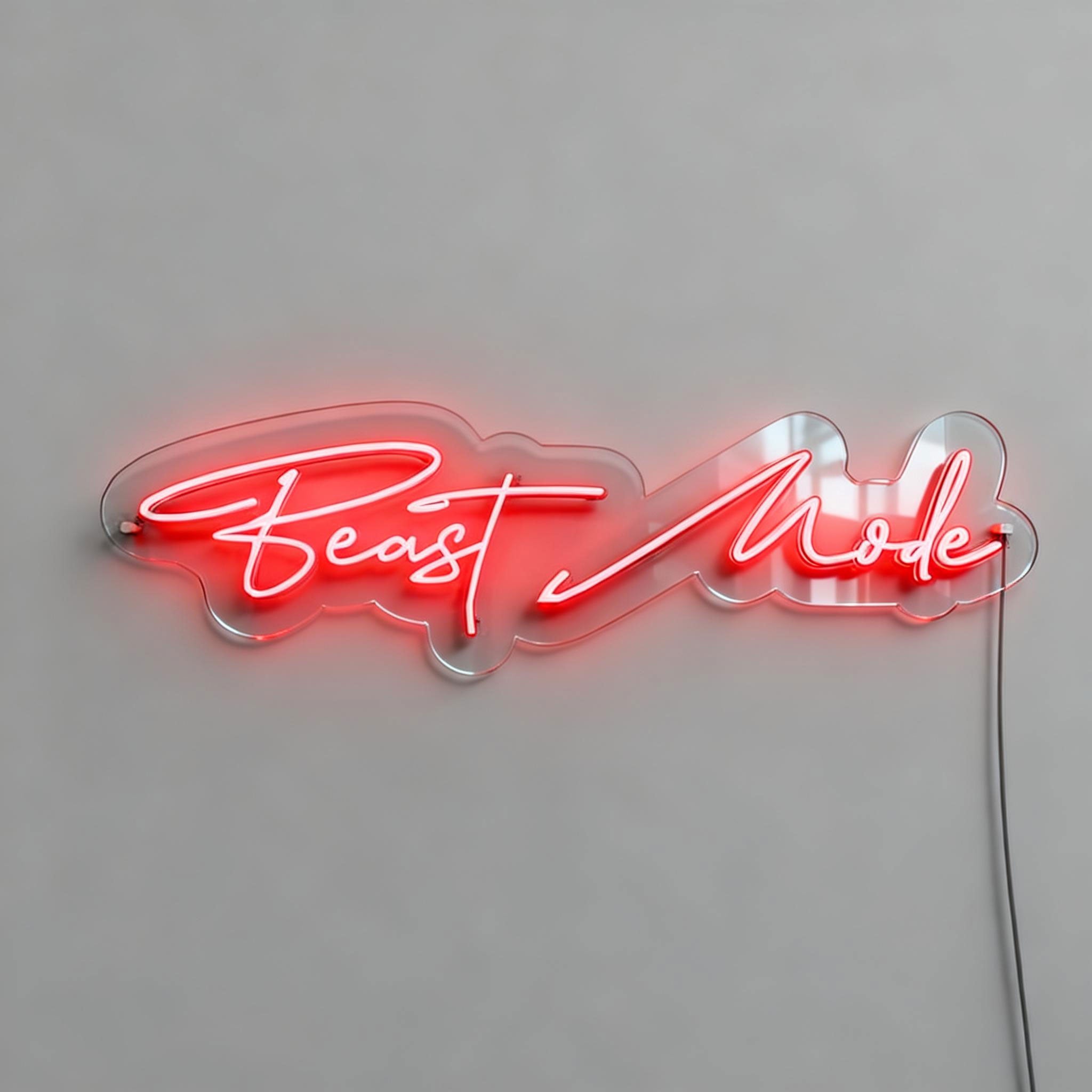 Beast Mode Gym Neon Sign