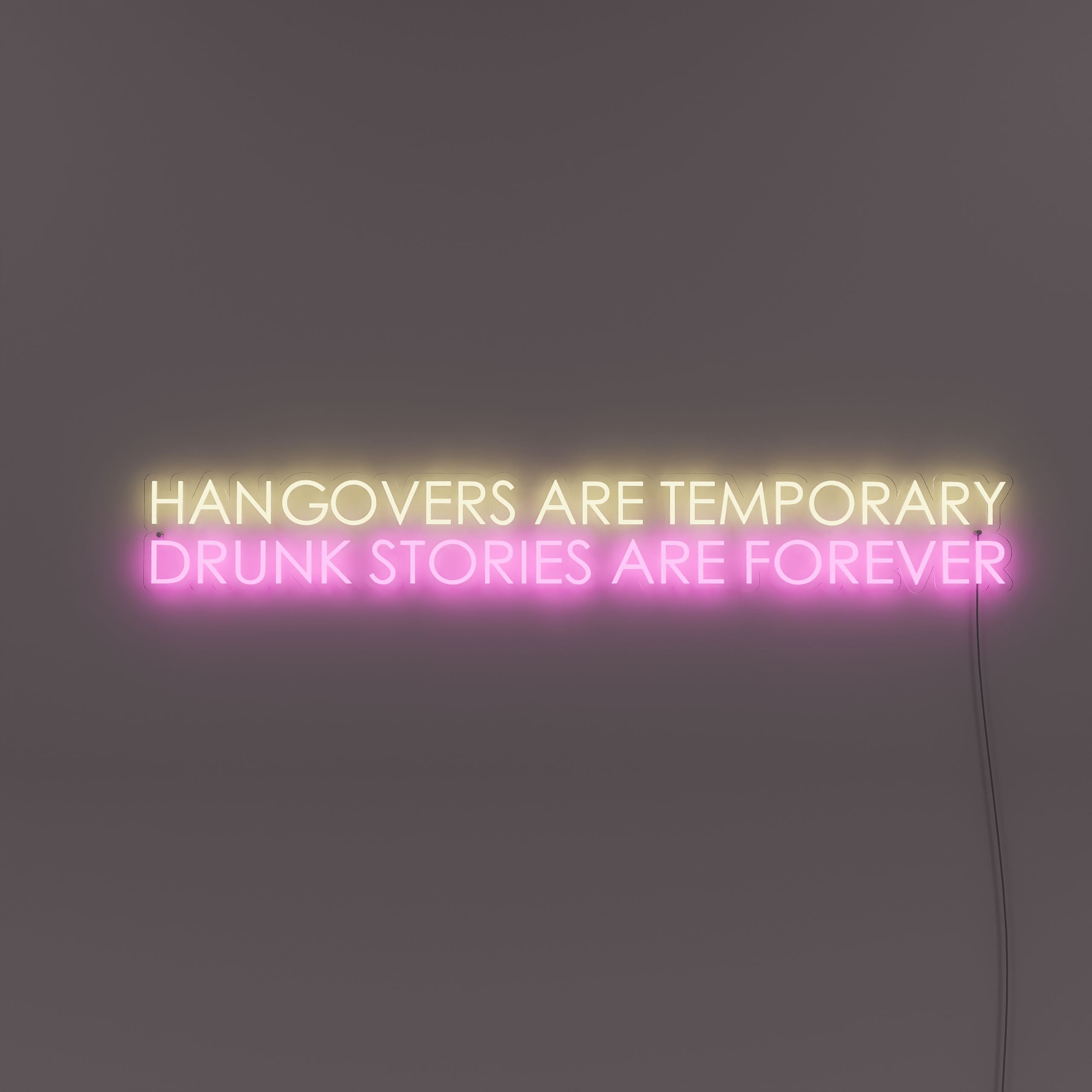 Bar Neon Signs Hangovers Are Temporary — NeonsignLife™ | Custom LED ...