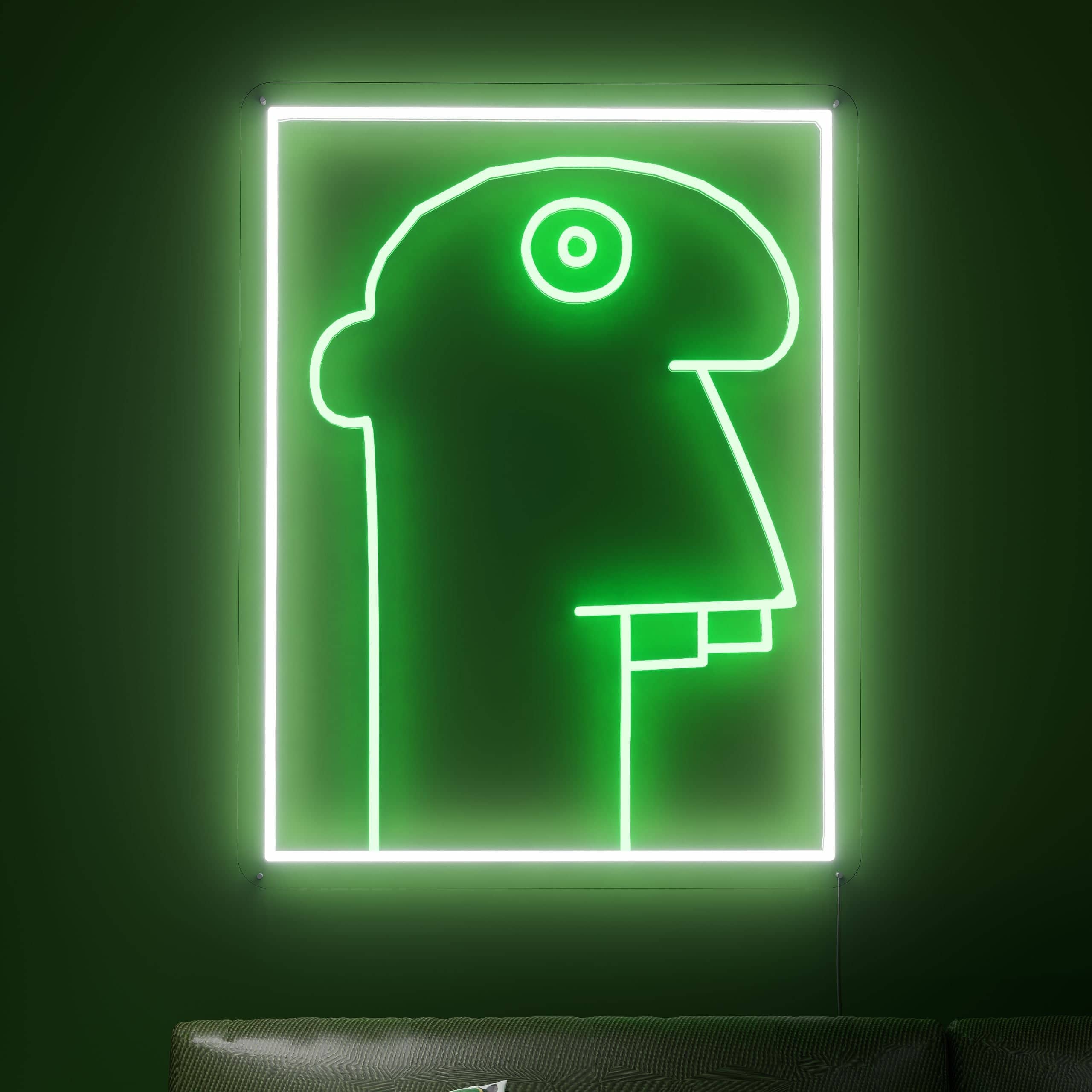 Artistic open neon sign adds flair to living spaces