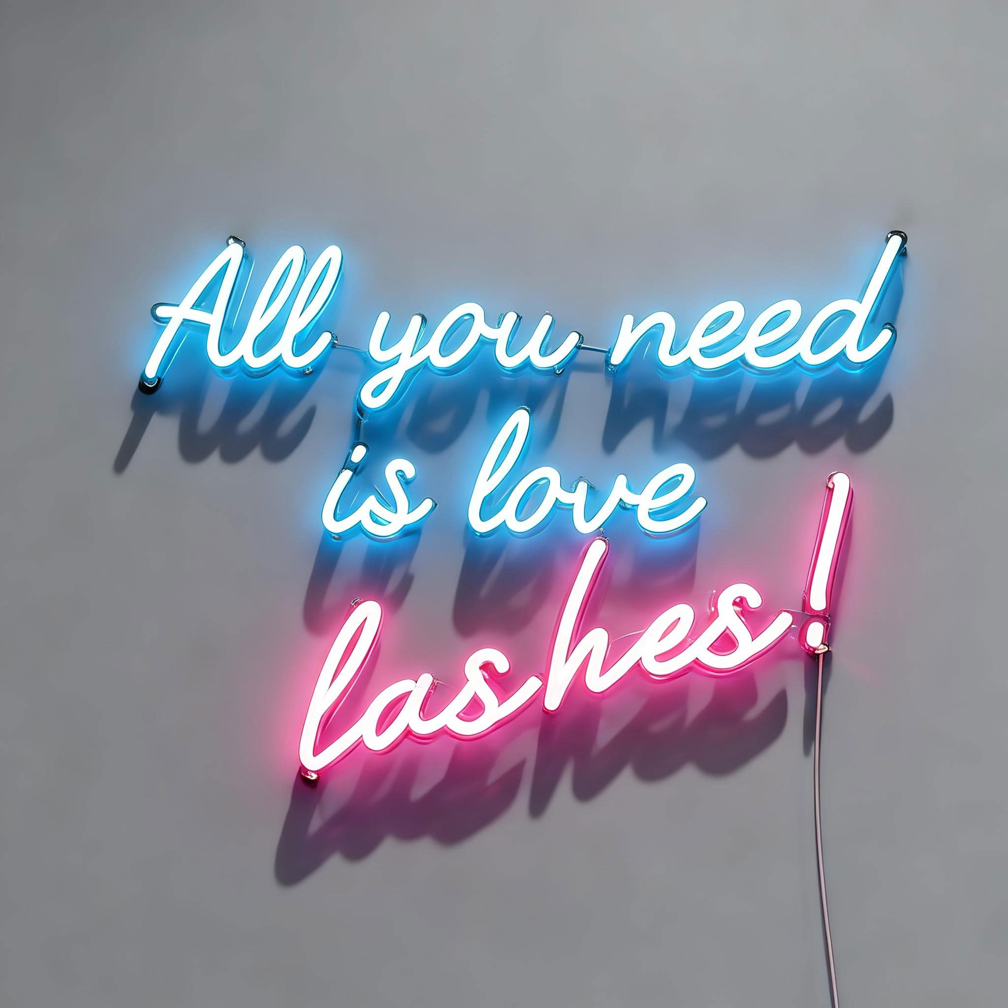 All You Need Is Love Lashes Neon Sign