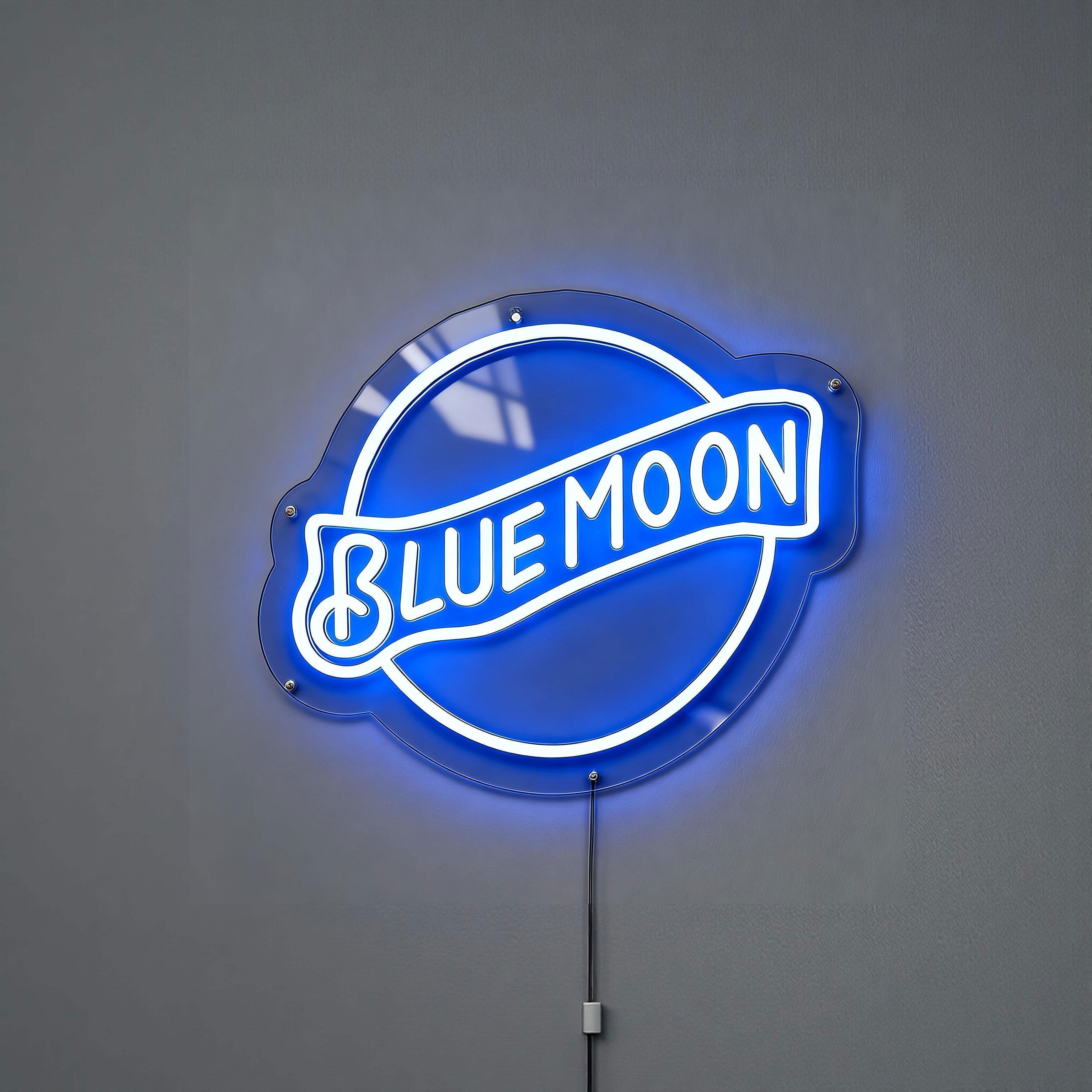 Blue Moon Neon Sign — NeonsignLife™ | Custom LED Neon Sign & Wall