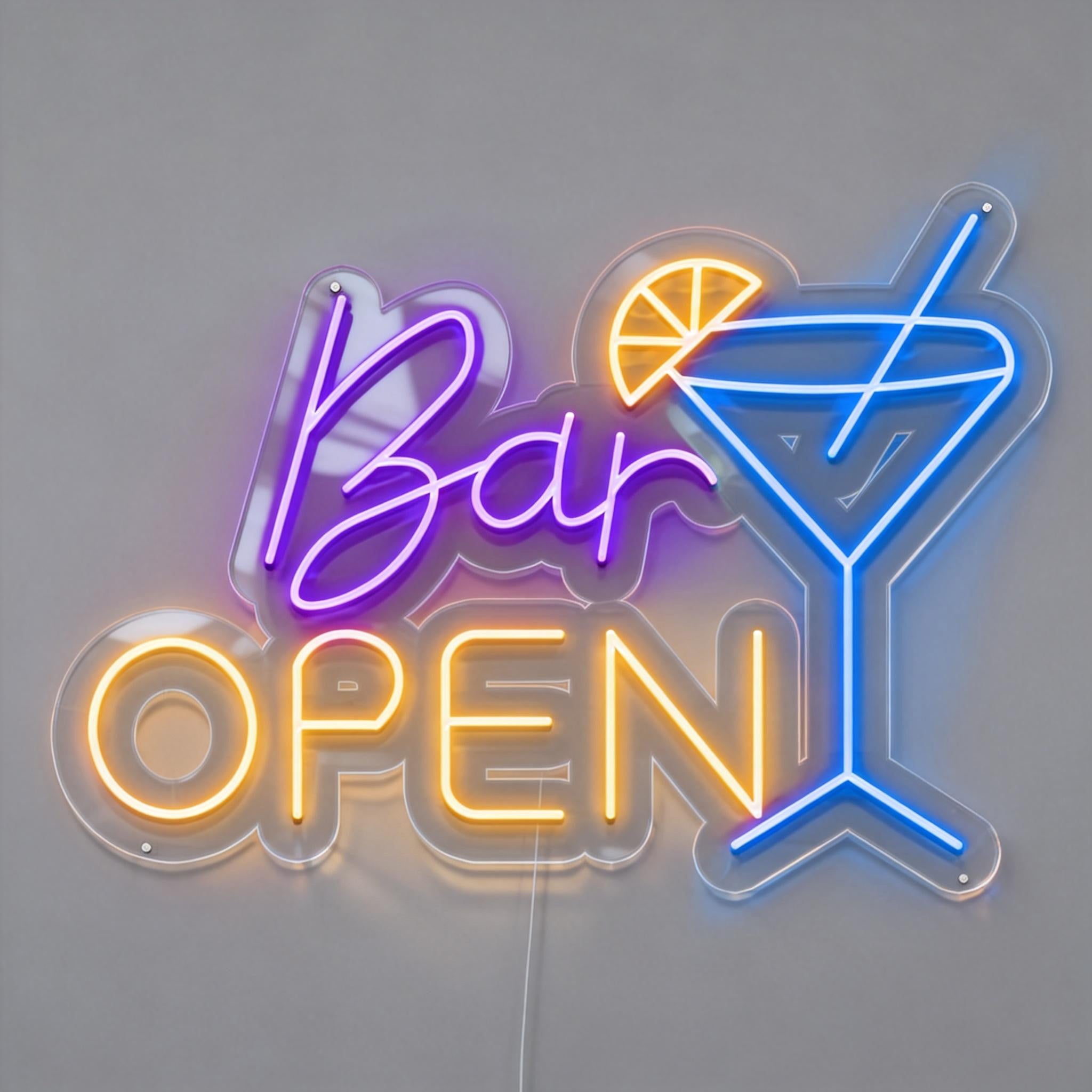 Bar & Martini Open Neon Sign