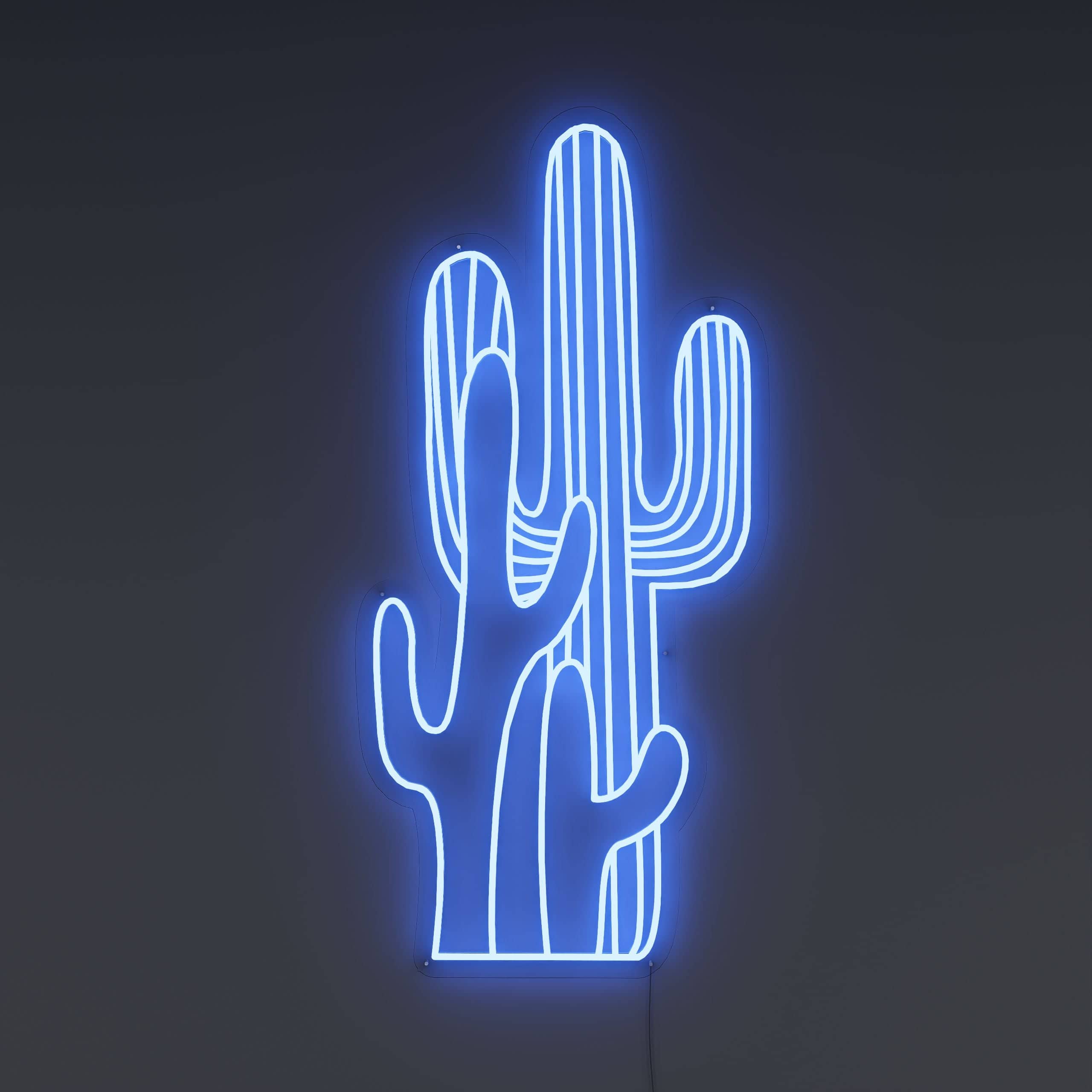 cactus sign Multicolor Cactus Neon Sign