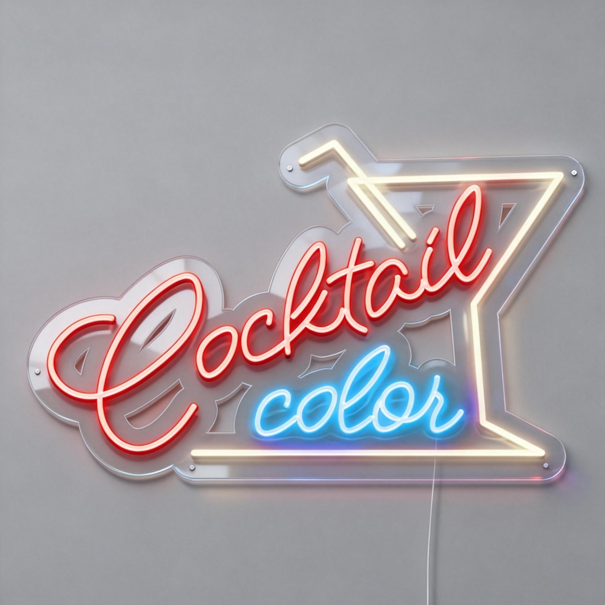 Cocktail Color Neon Sign