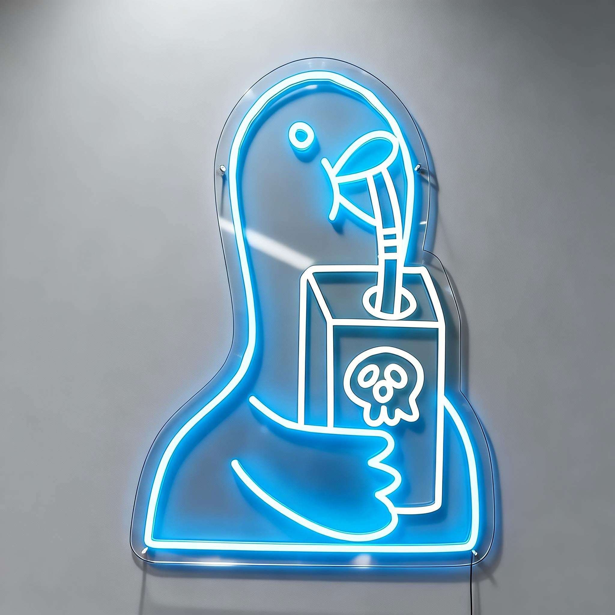 Duck Neon Sign Drinking Your Poison