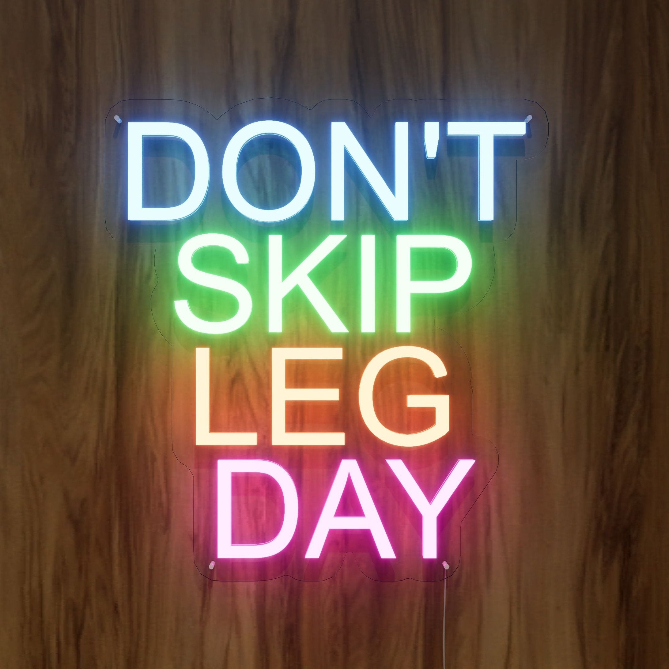 Don't Skip Leg Day Gym Neon Sign