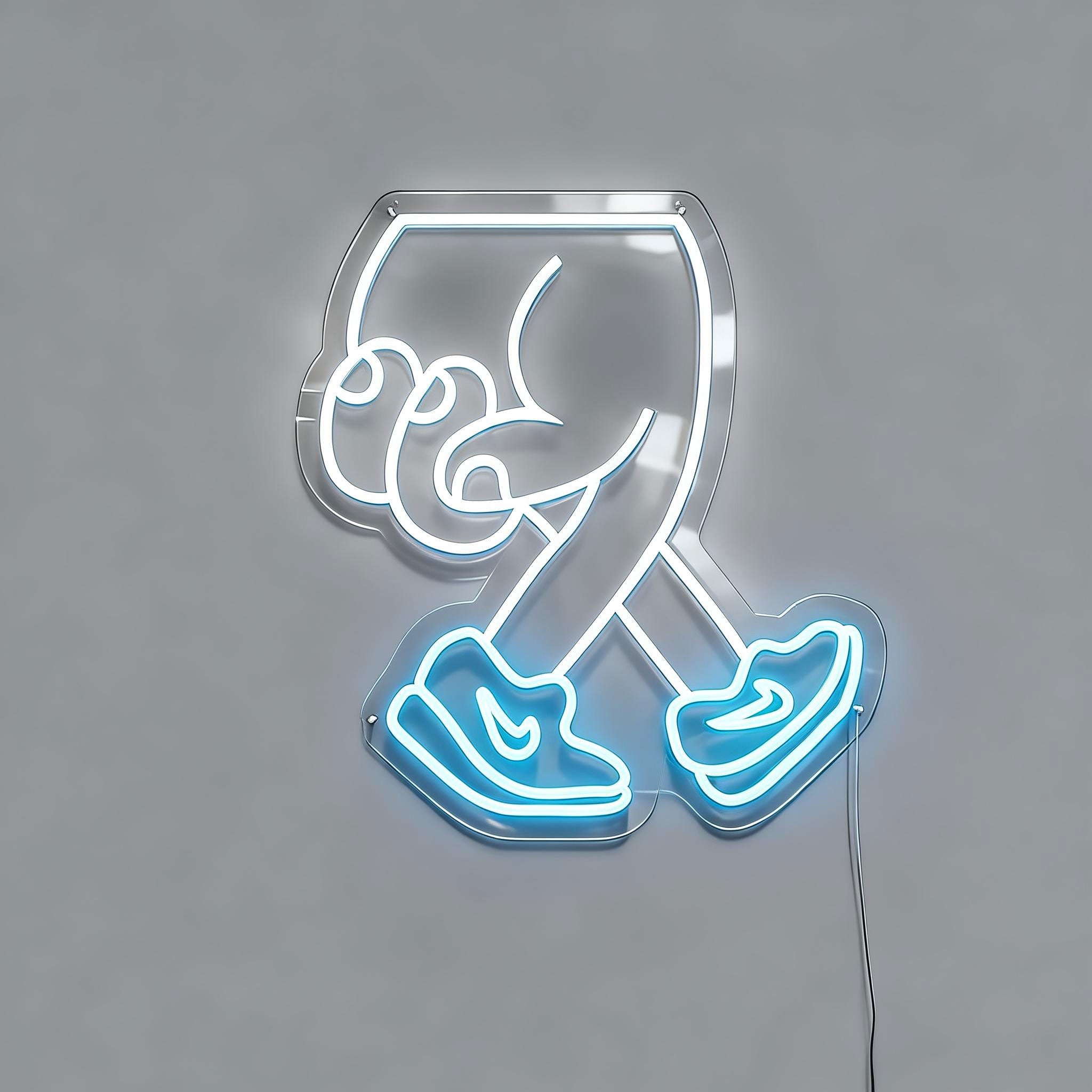 Finger Walking Nike Neon Sign