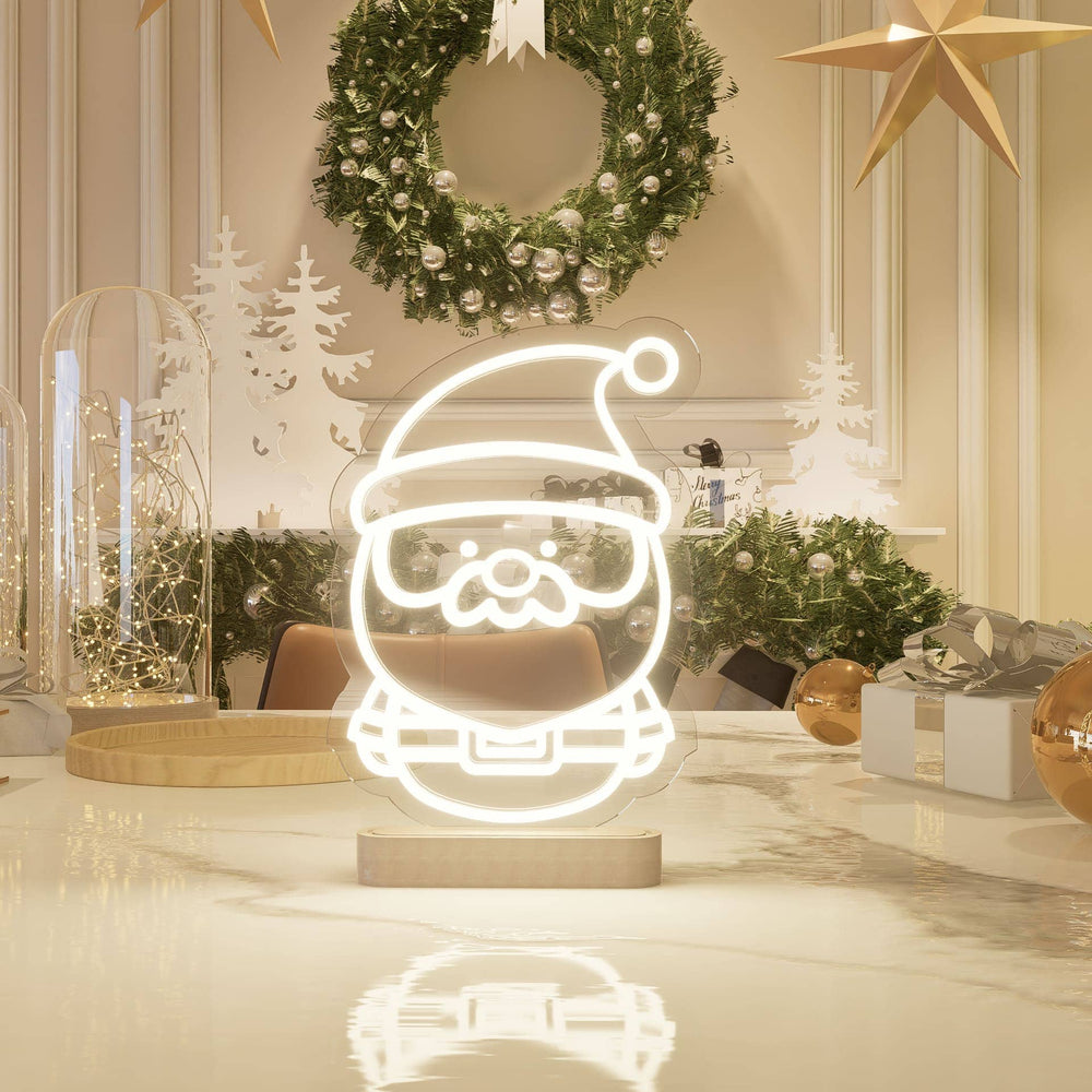 Cute Led Signes Christmas Neon Signs Cute Santa Table Signs — NeonsignLife™ | Custom ...