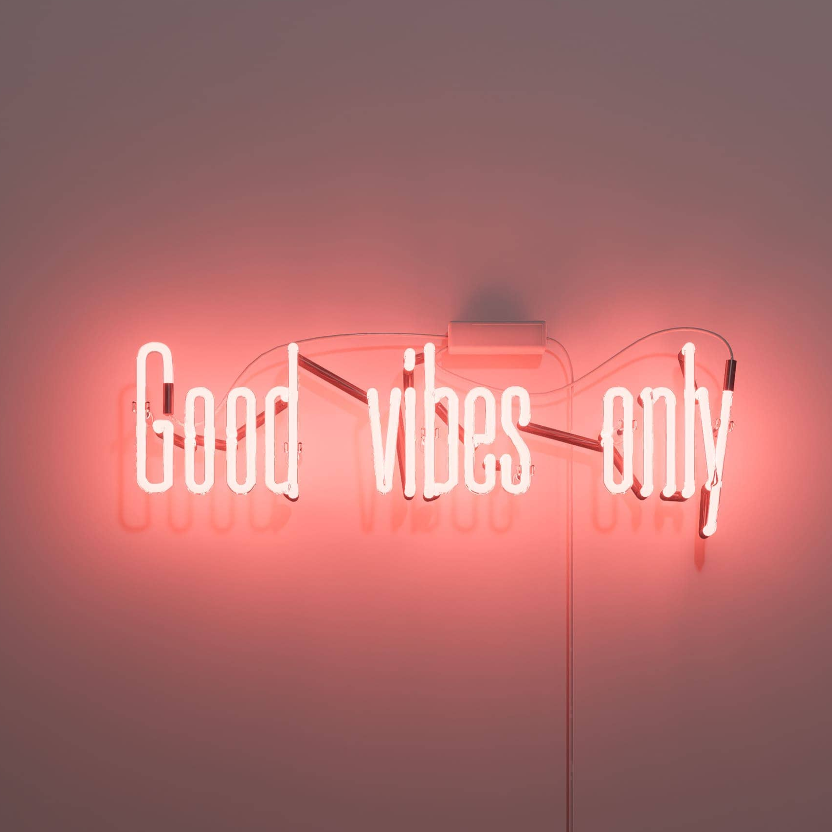 Good vibes only neon signs retro