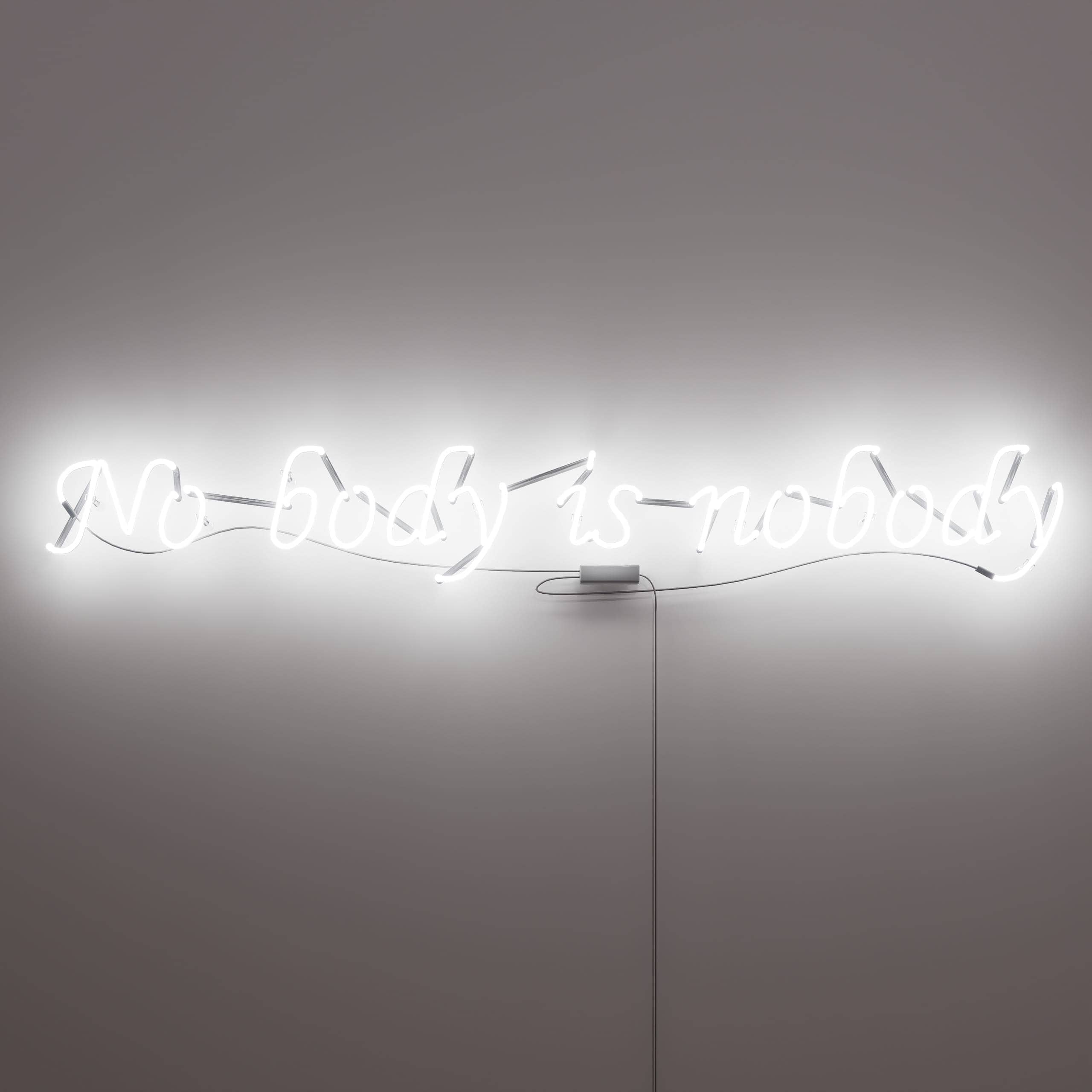No body is nobody vintage neon sign — NeonsignLife™ | Custom LED Neon ...