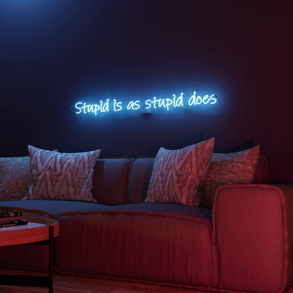 Retro neon light signs Stupid is as stupid does — NeonsignLife ...