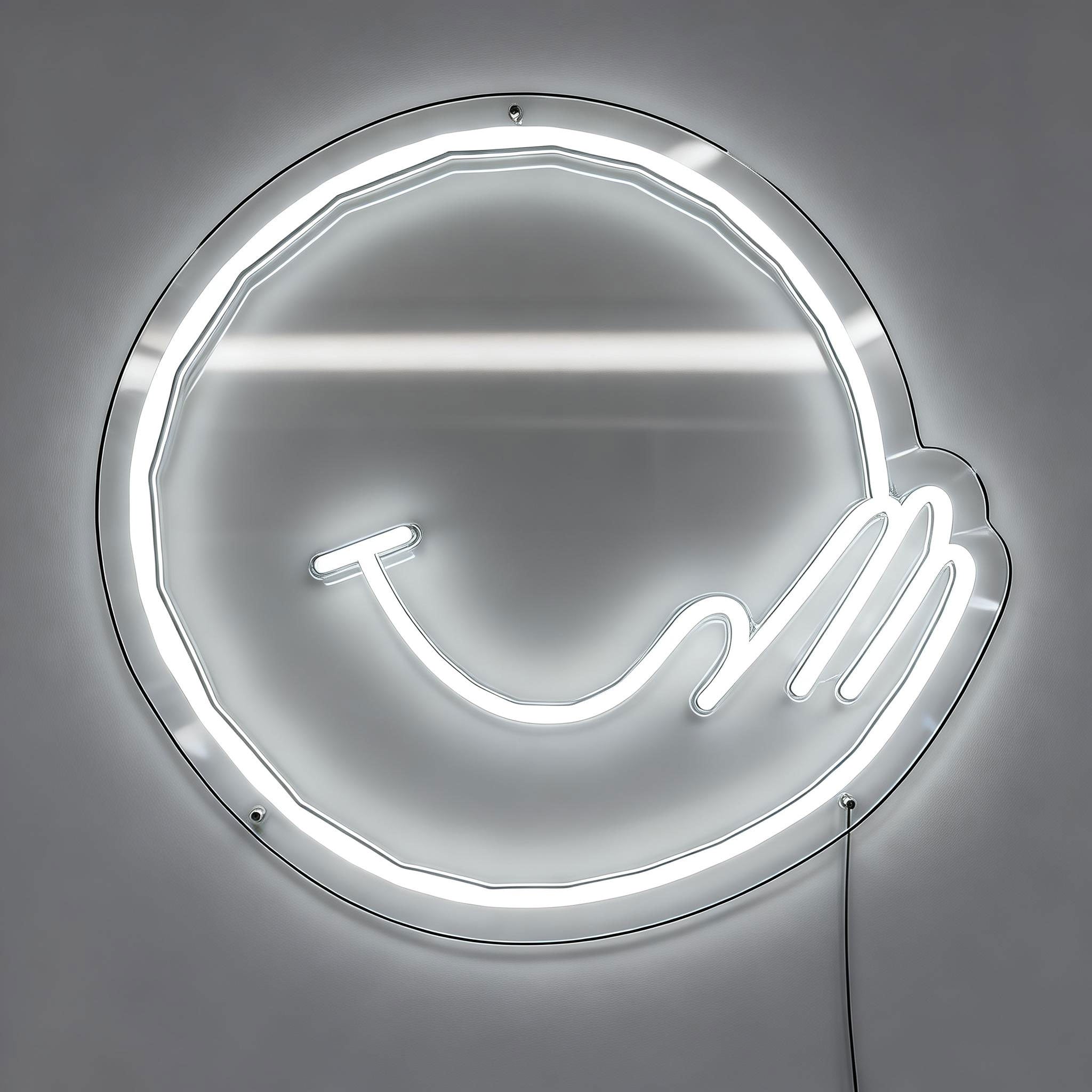 Hands with Me Smile Neon Sign