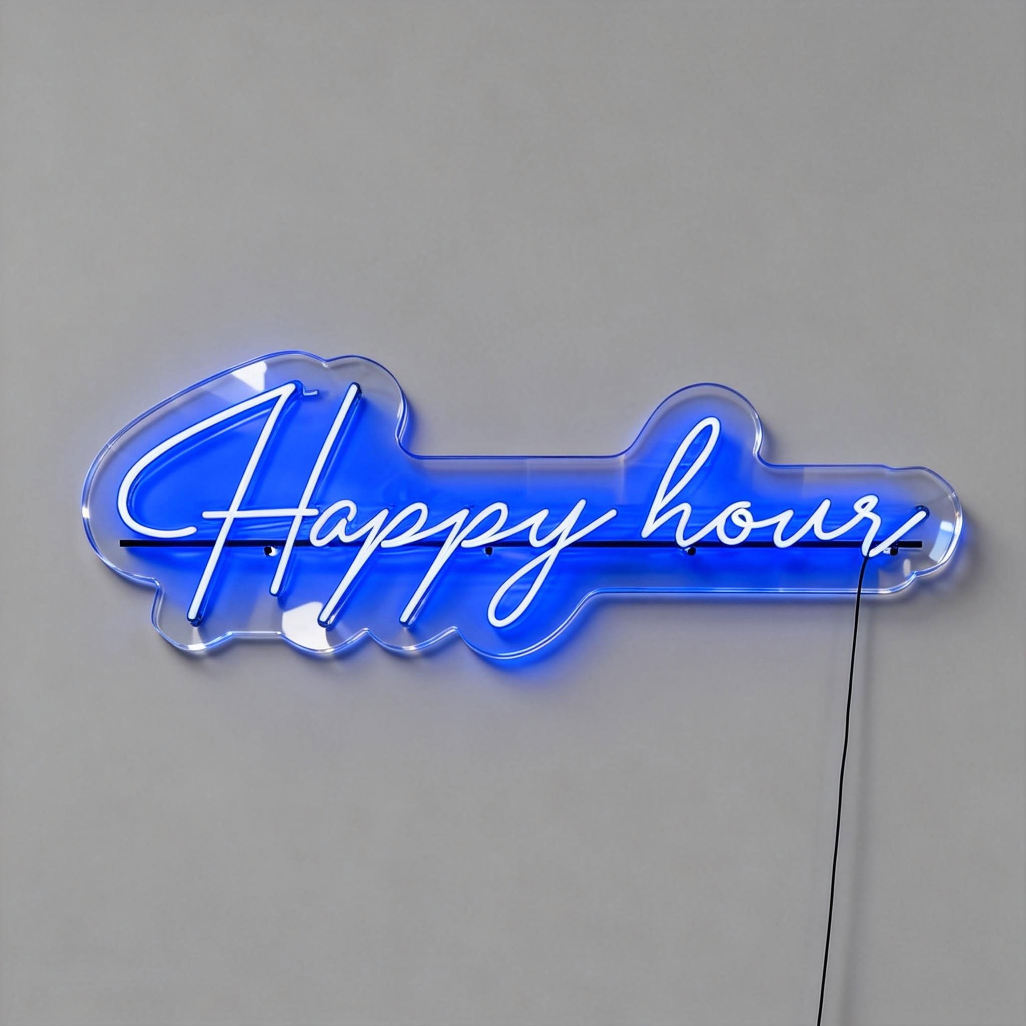 Happy Hour Neon Sign