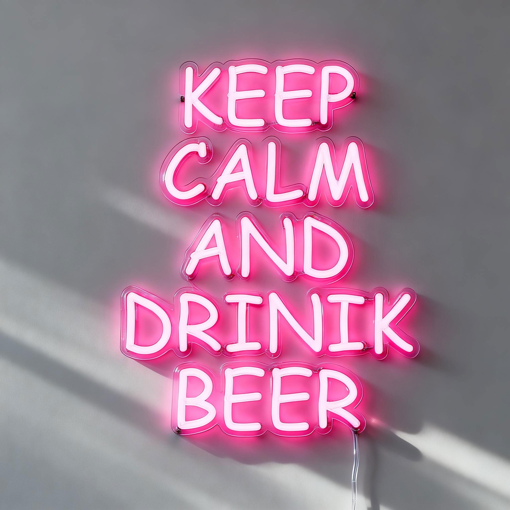 Keep Calm And Drink Beer Neon Beer Sign
