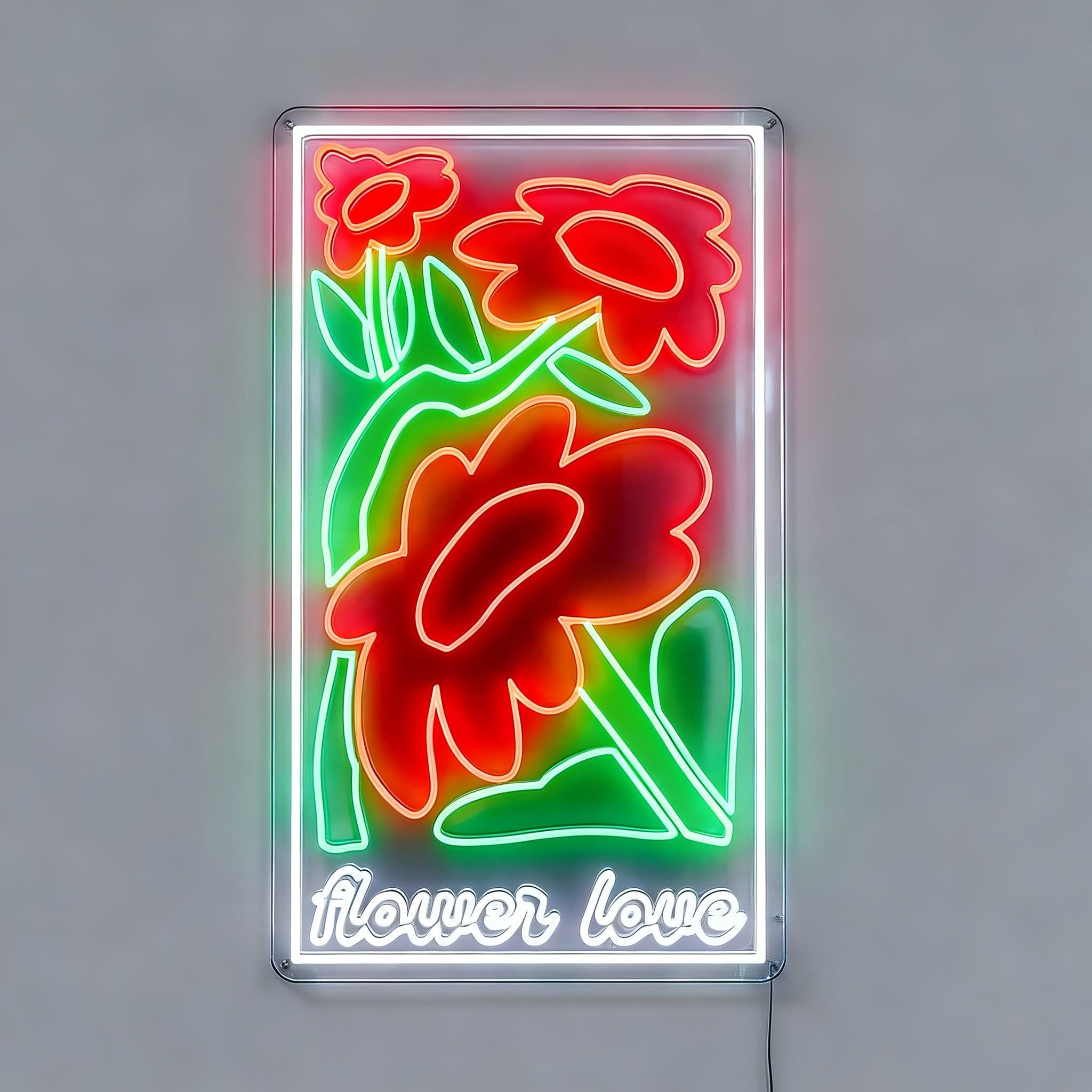 Love Flower Neon Sign