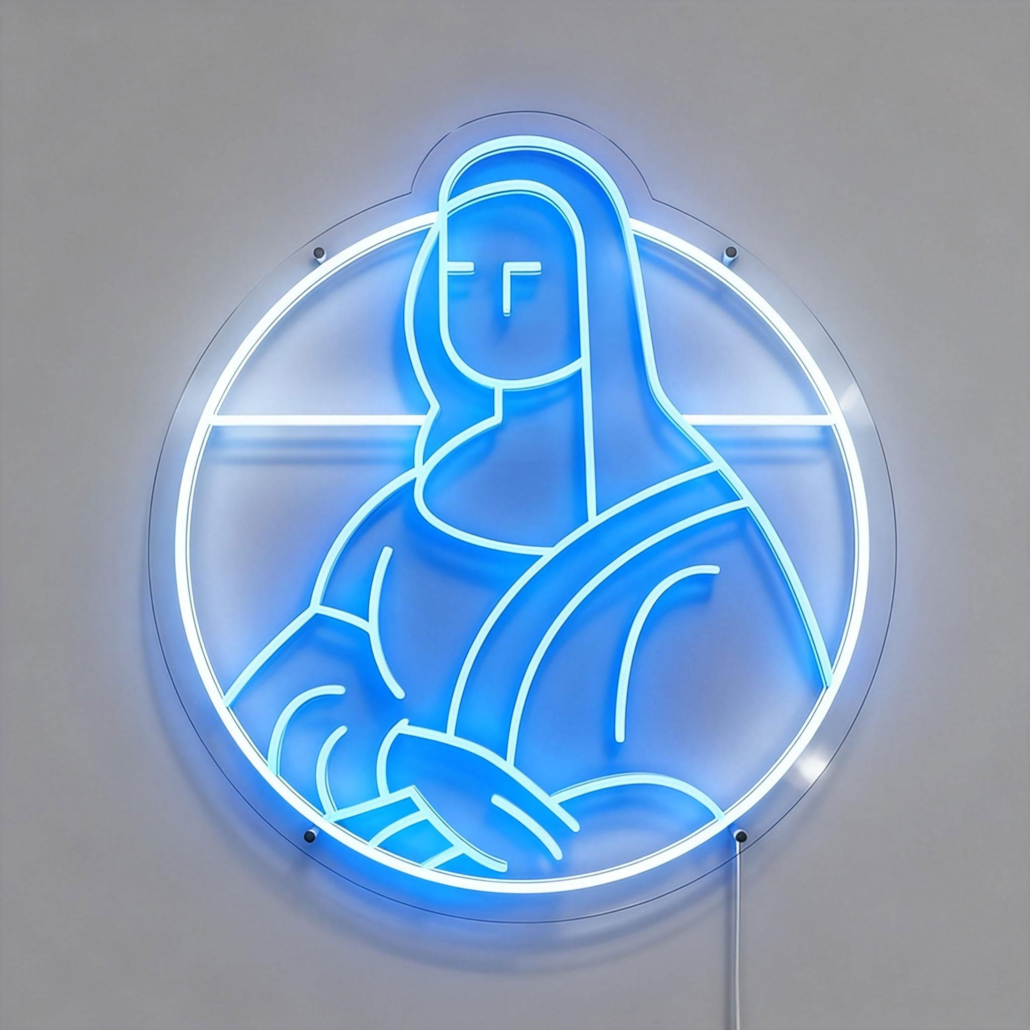 Monalisa in Abstract Neon Sign Art