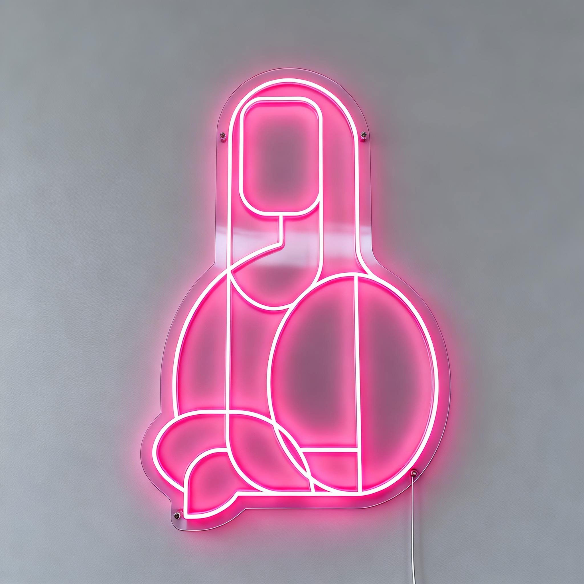 Monalisa in Vector Neon Signs Art