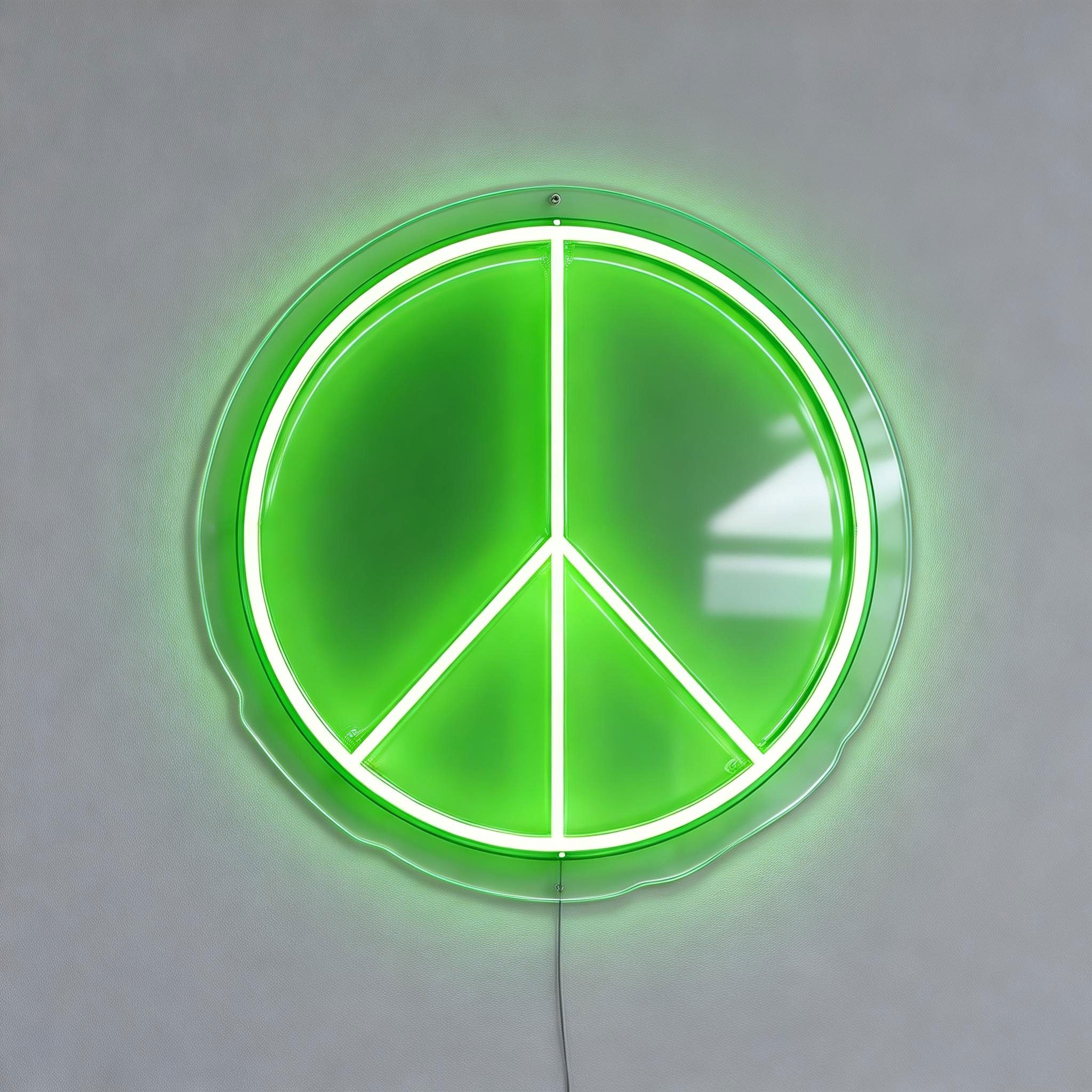 Neon Peace Sign