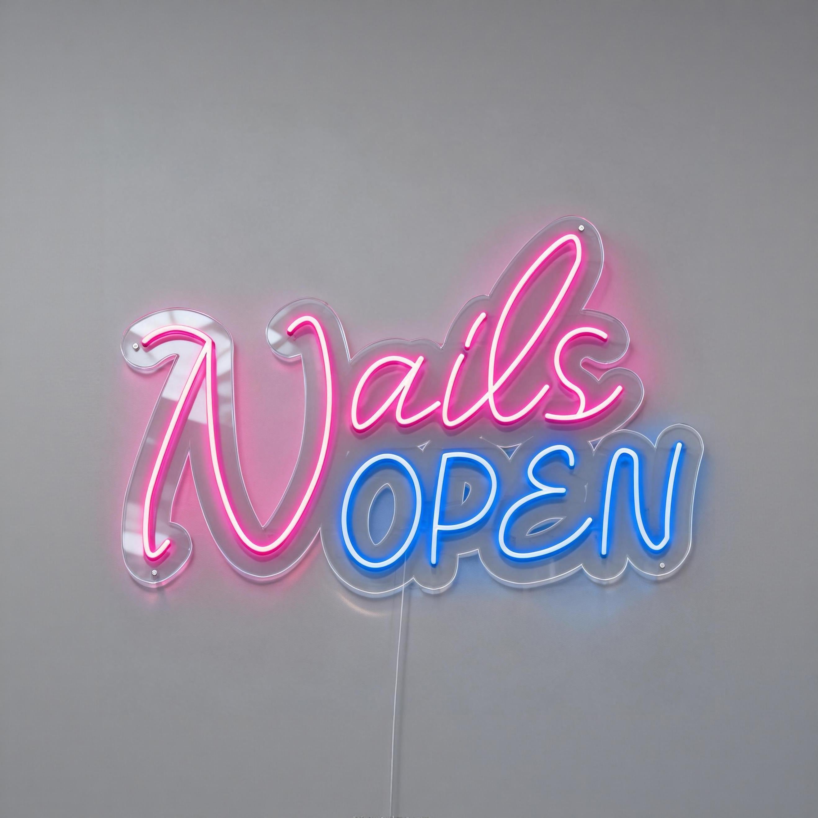 Nails OPEN Neon Sign