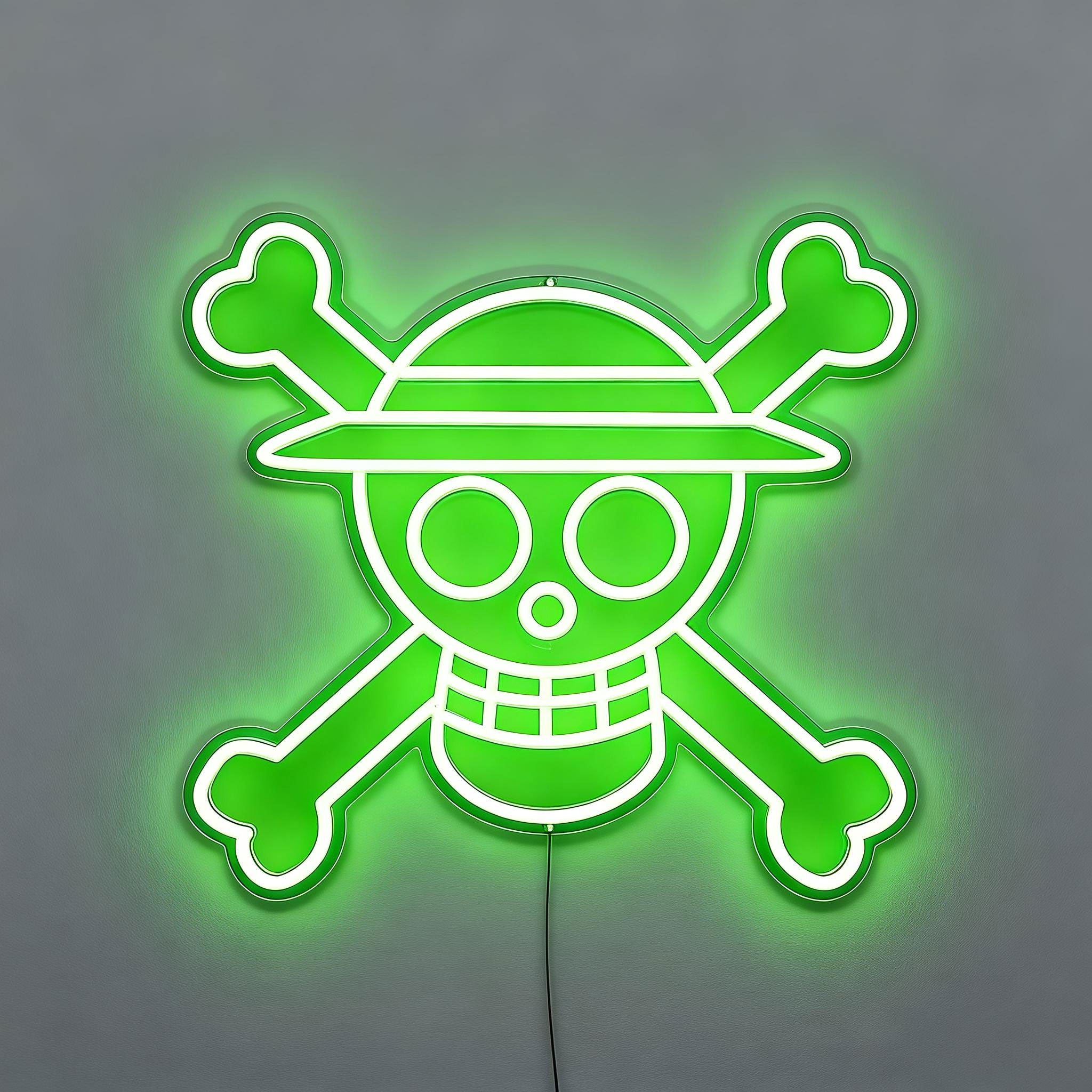 One Piece Neon Sign Skull