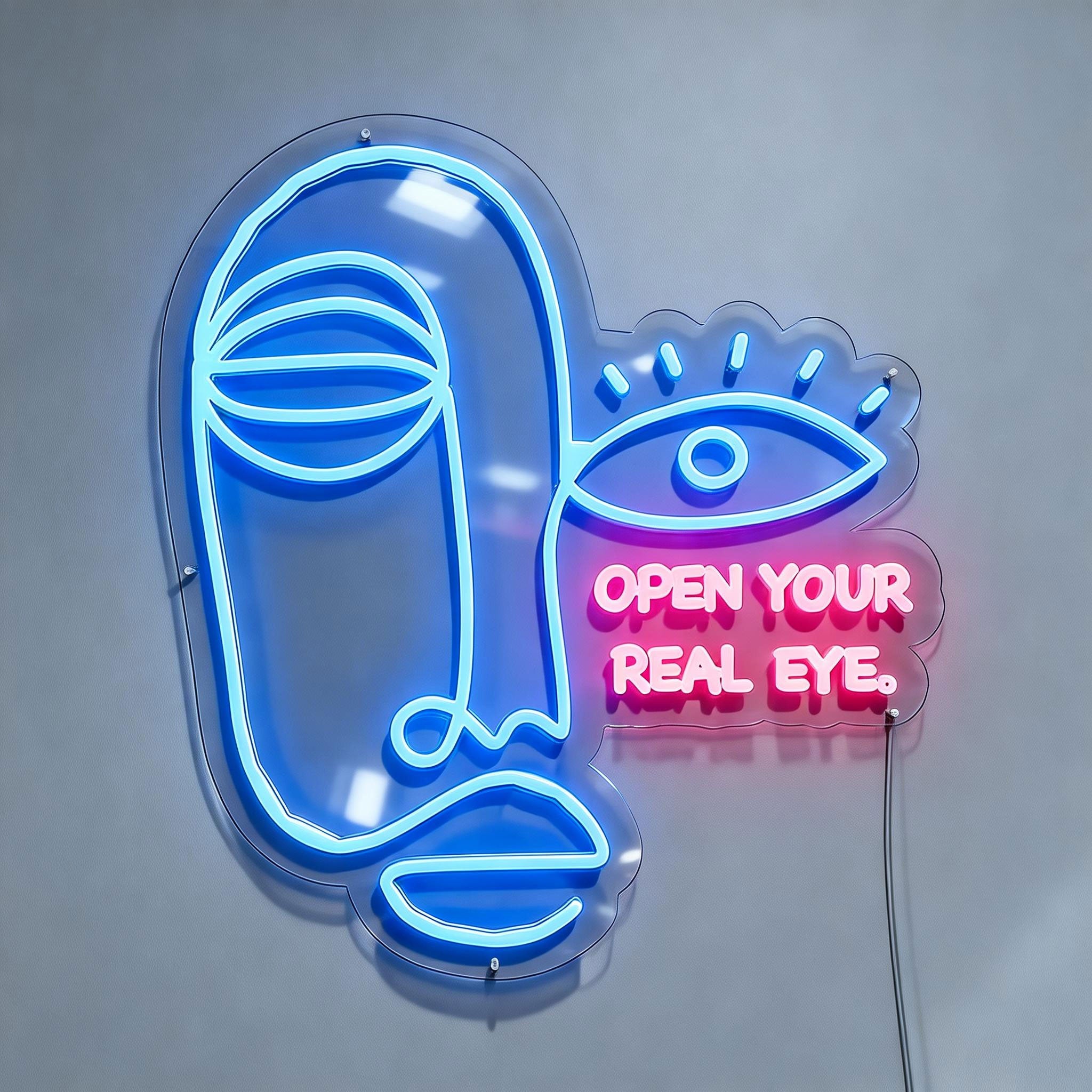 Open Your Real Eye Neon Sign