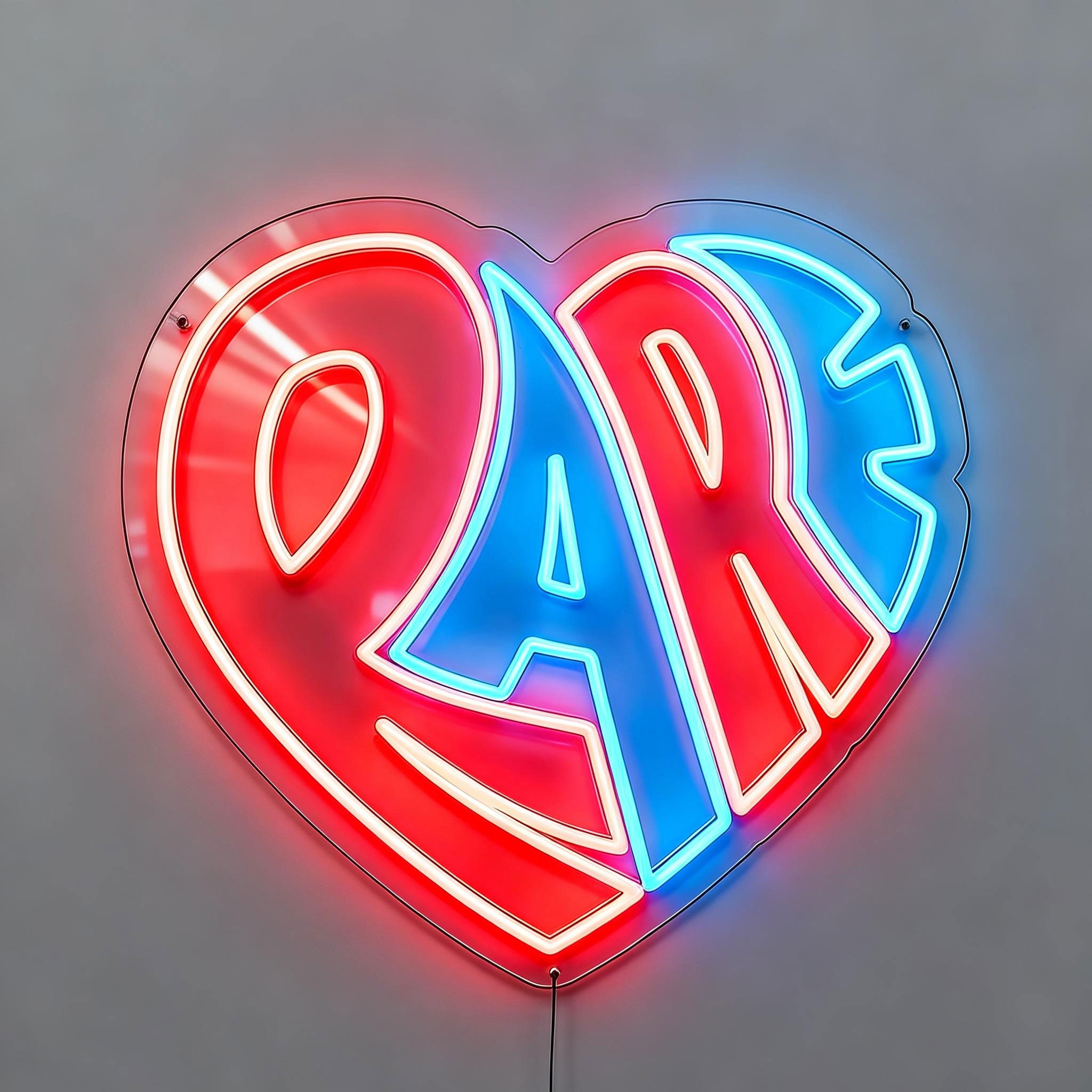 Rare Heart Neon Sign