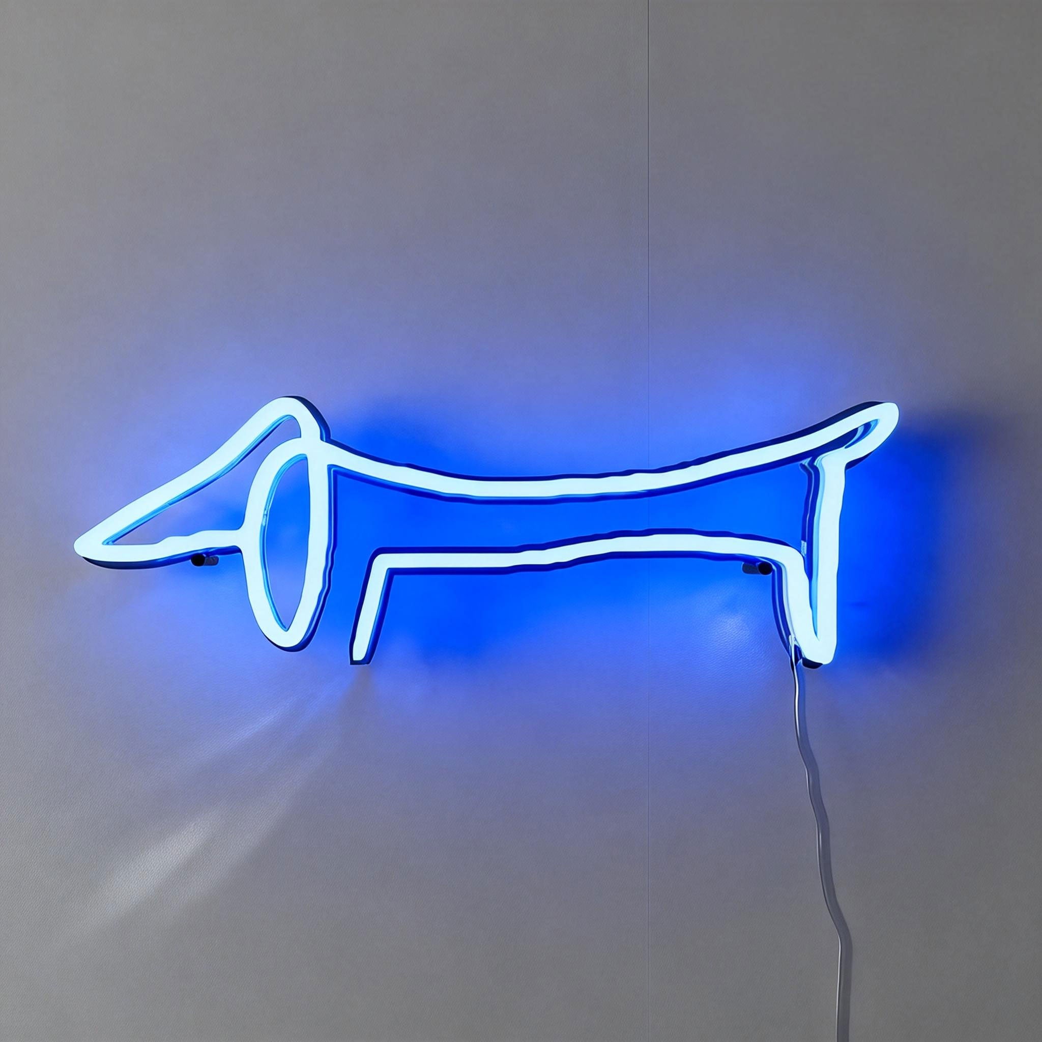 Sketch dachshund dog neon sign