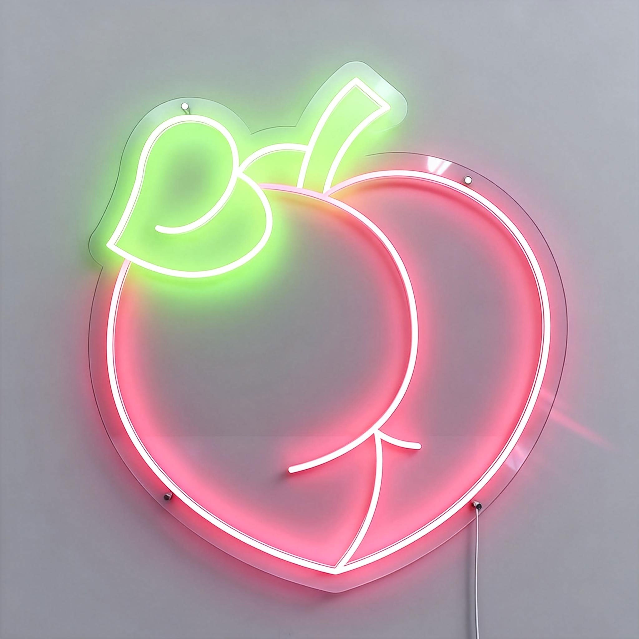 Teasing Peach Neon Sign