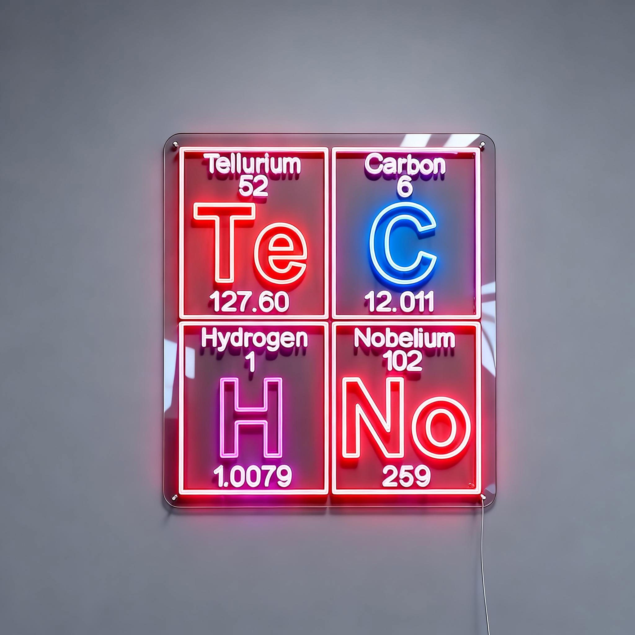 Techno Chemical Music Neon Sign