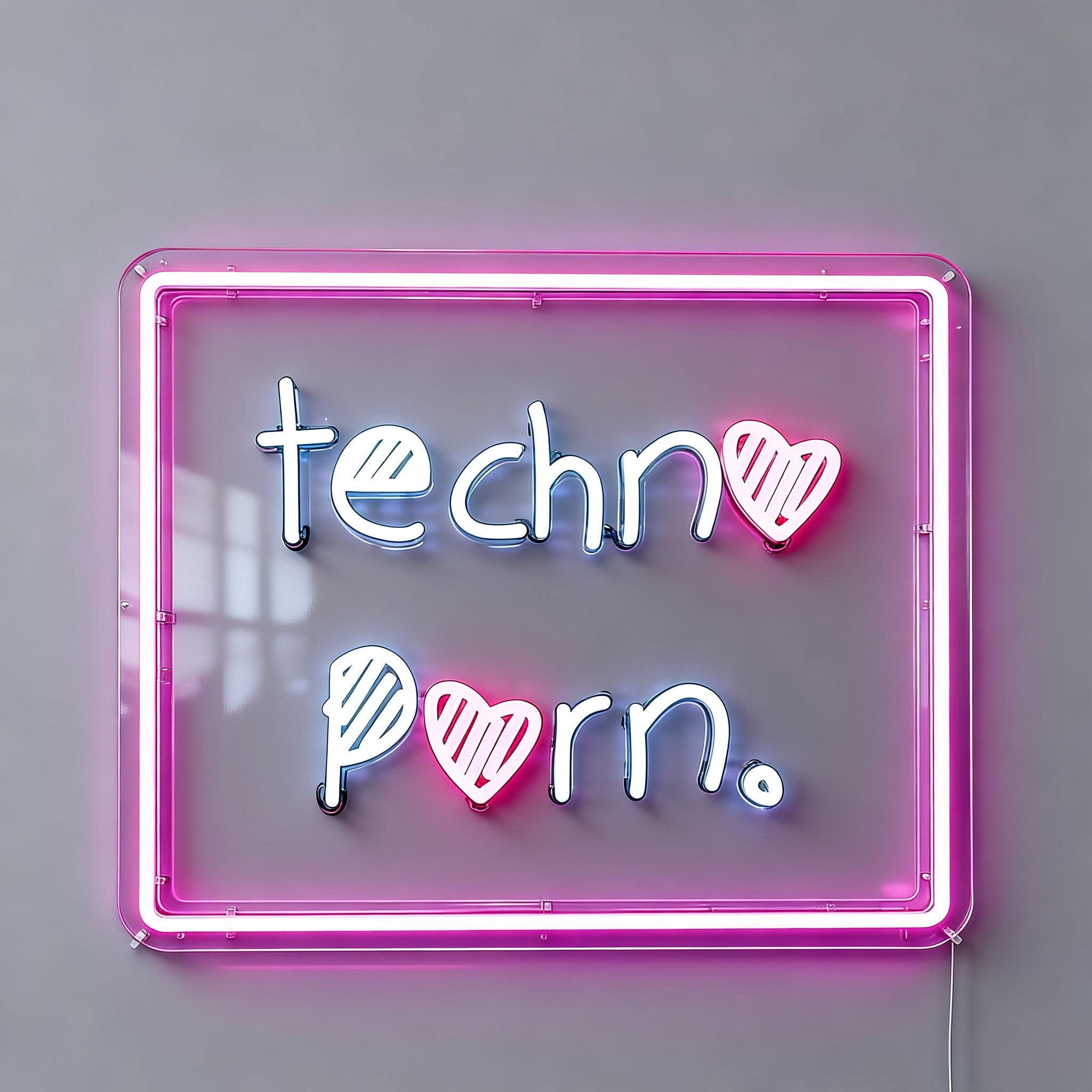Techno Porn Music Neon Sign