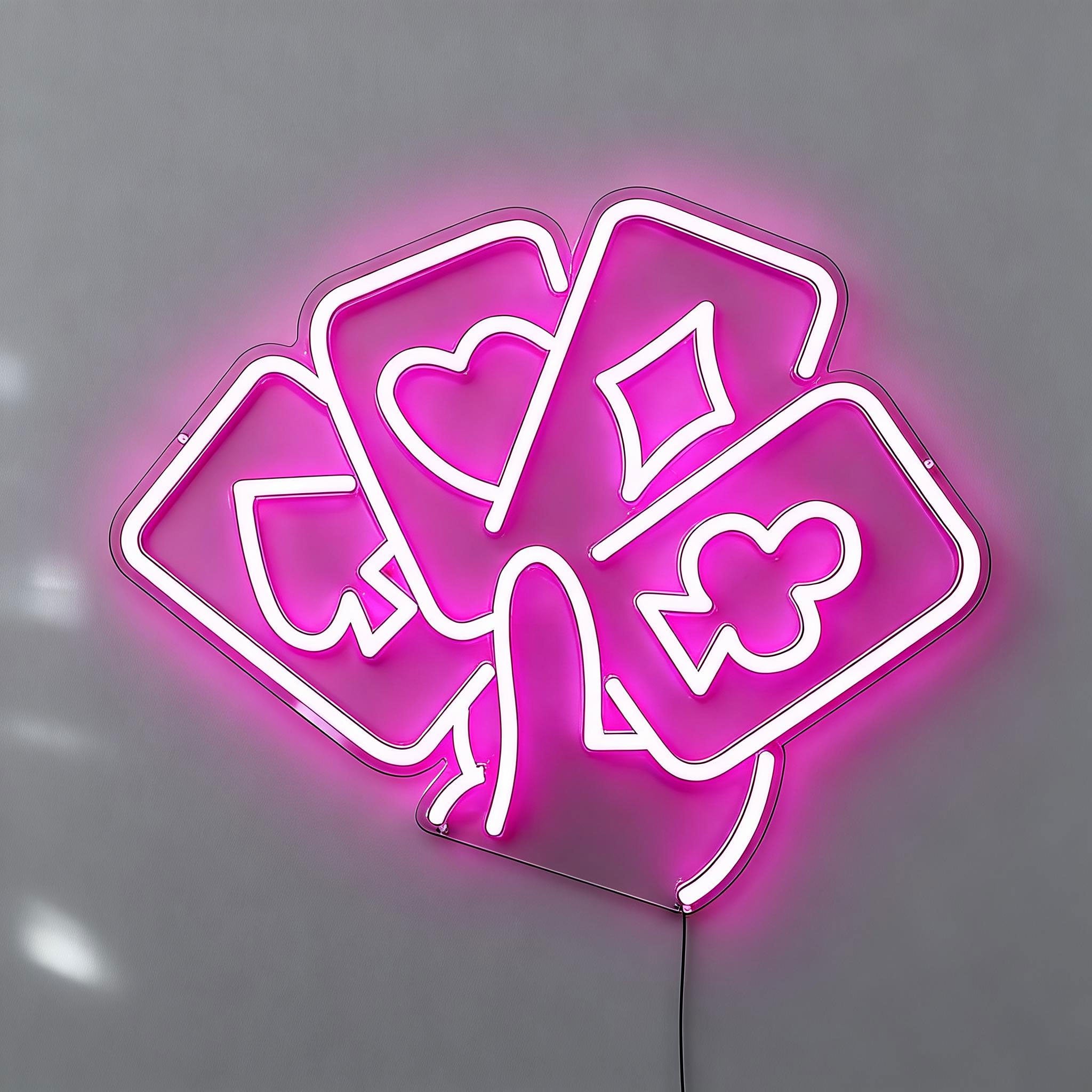 Texas poker neon sign