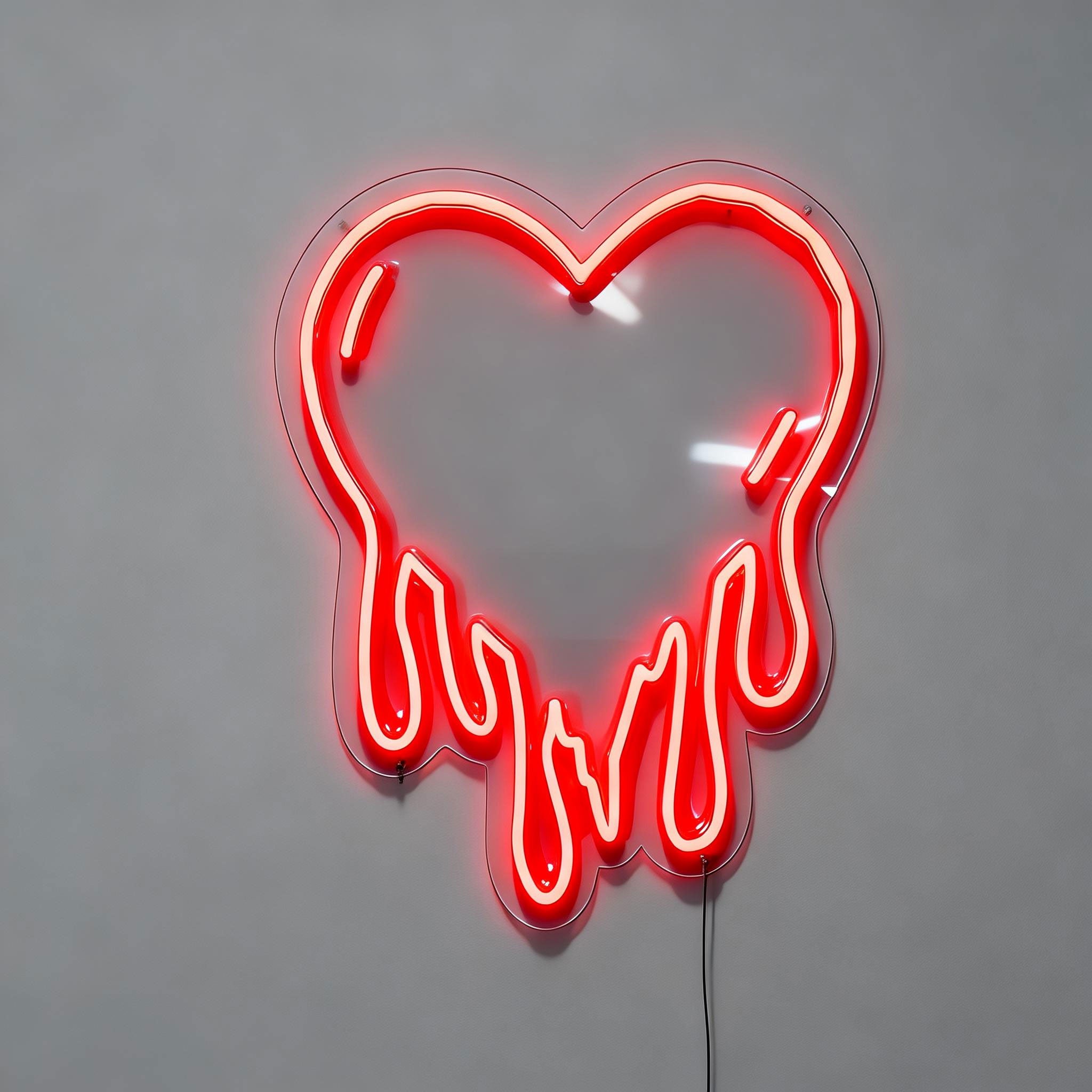 The Melting Heart Neon Sign