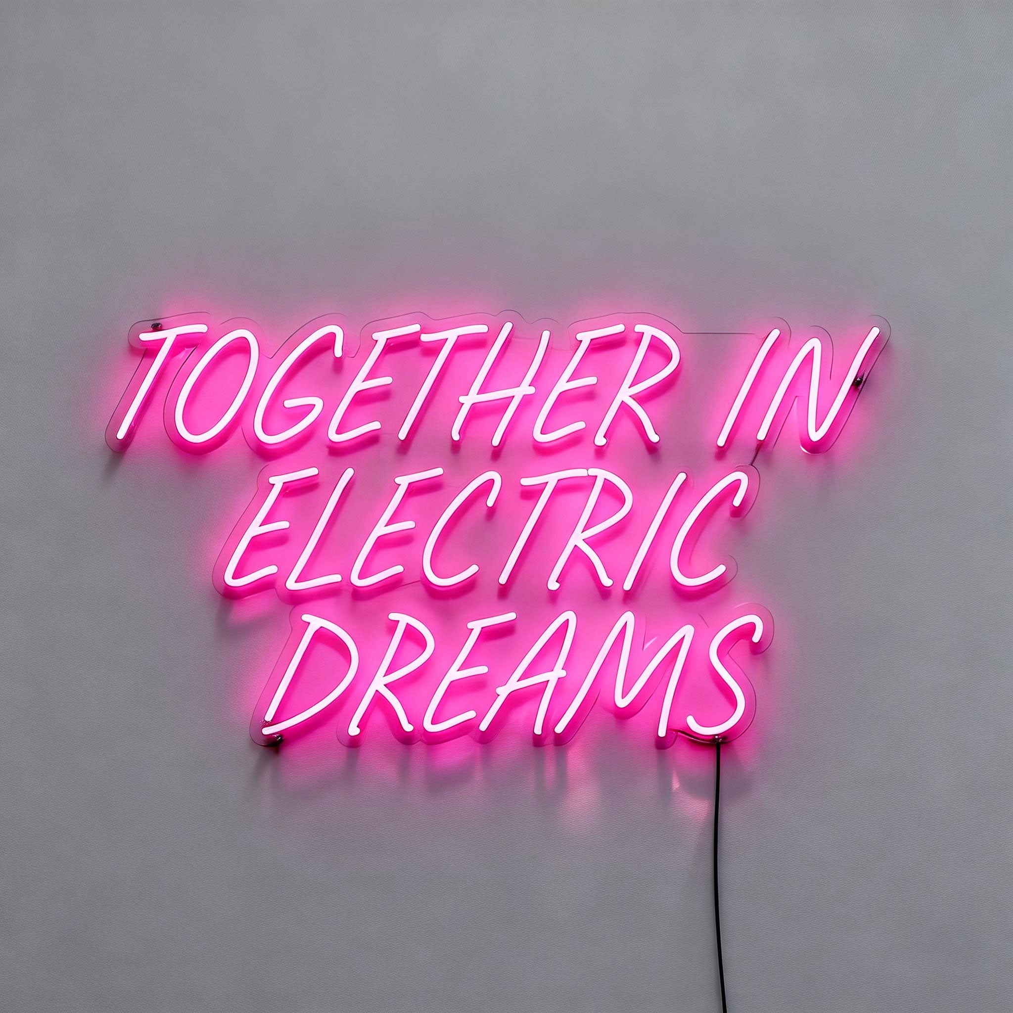 Together in Electric Dreams Neon Cocktail Sign