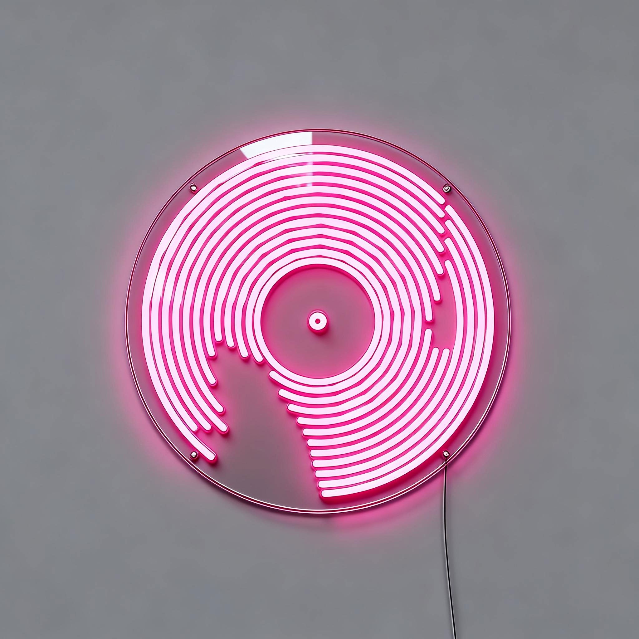 Turntable DJ neon sign