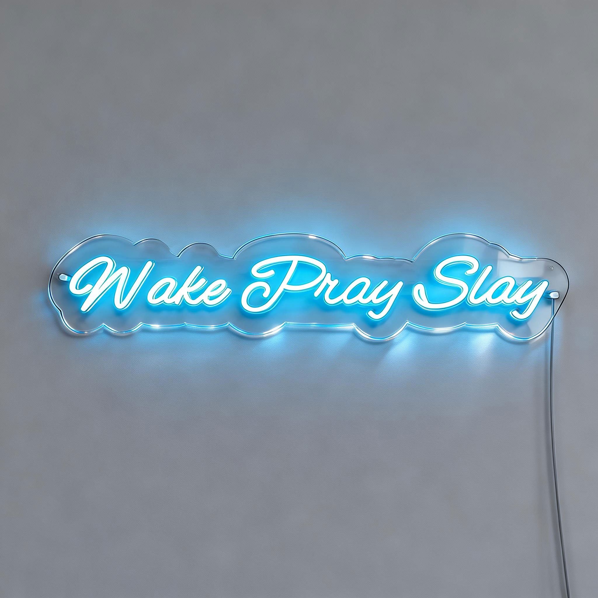 Wake Pray and Slay Neon Light Signs