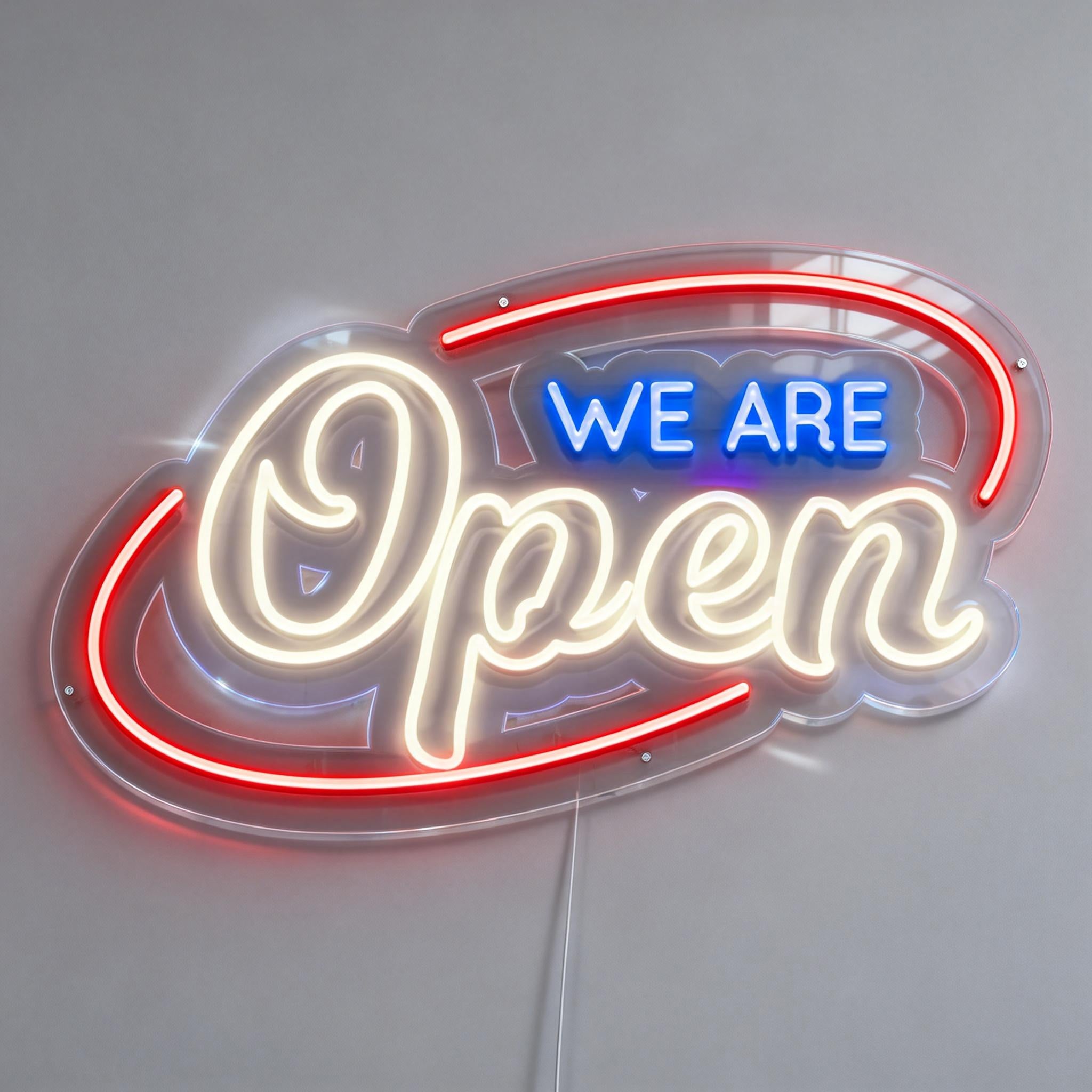 We Are Open Neon Sign
