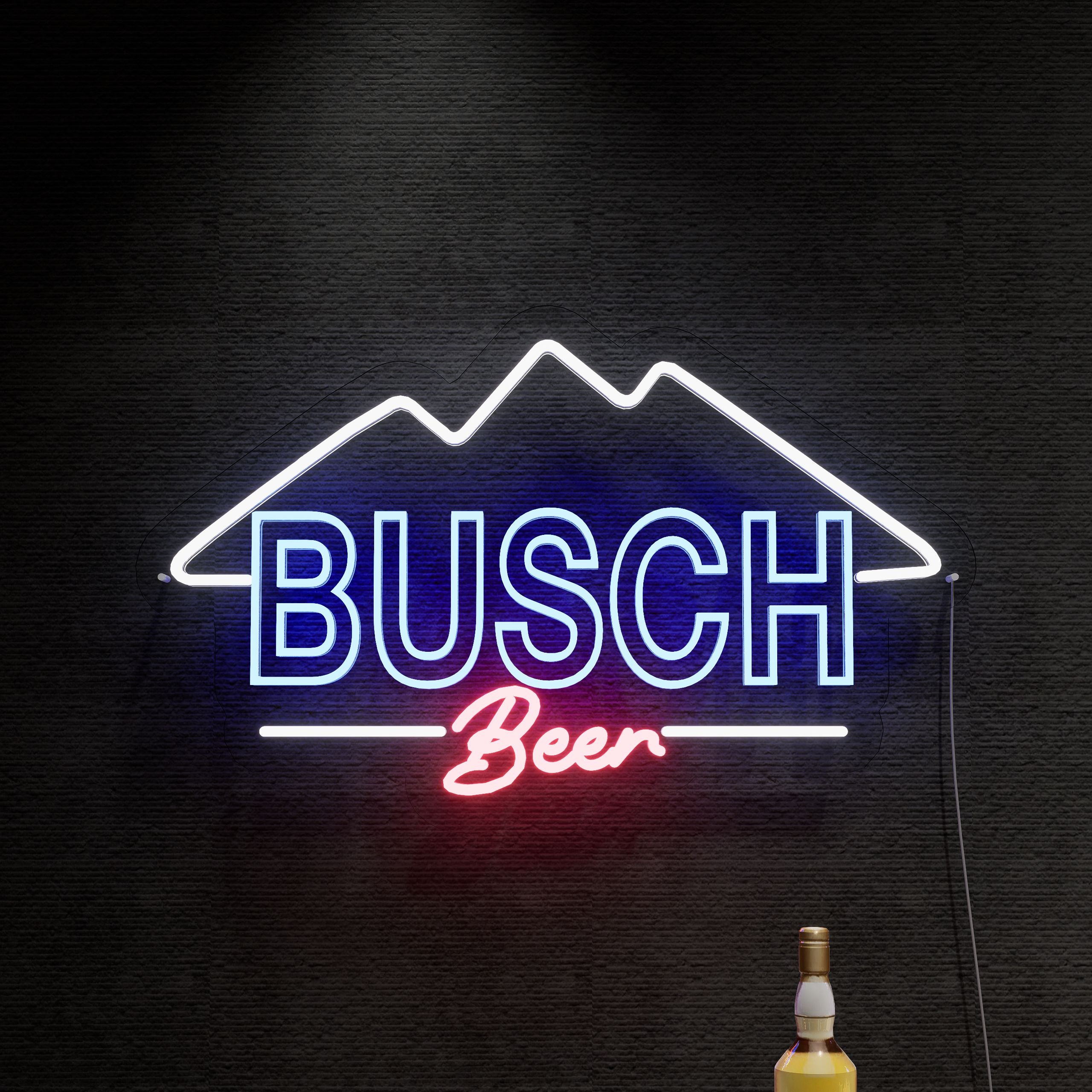 Bush Led Light Sign BUSCH LIGHT NEON SIGN — Custom LED Neon Sign & Wall Decor Art ...
