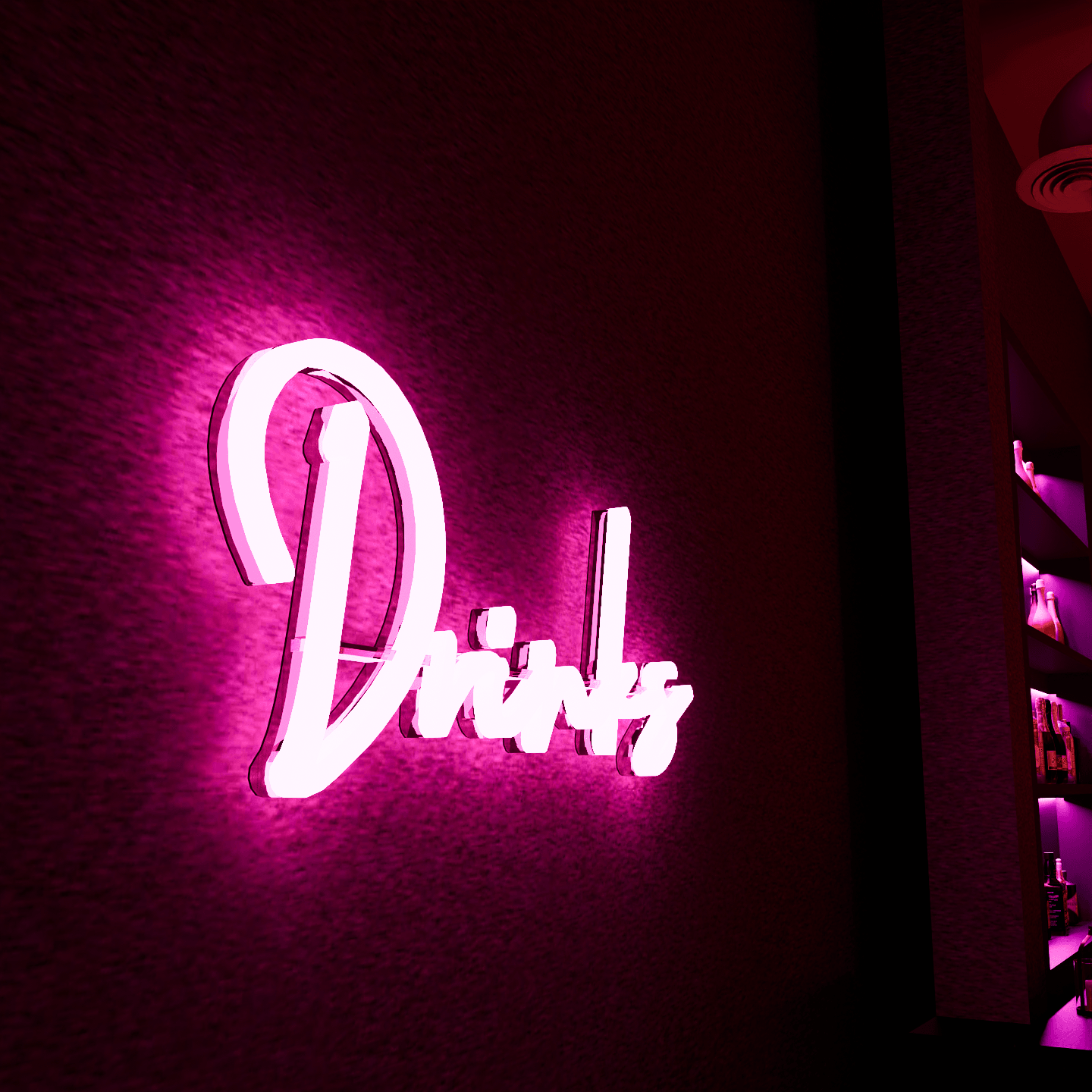 side-shot-of-pink-neon-light-hanging-on-the-wall-at-night-drinks