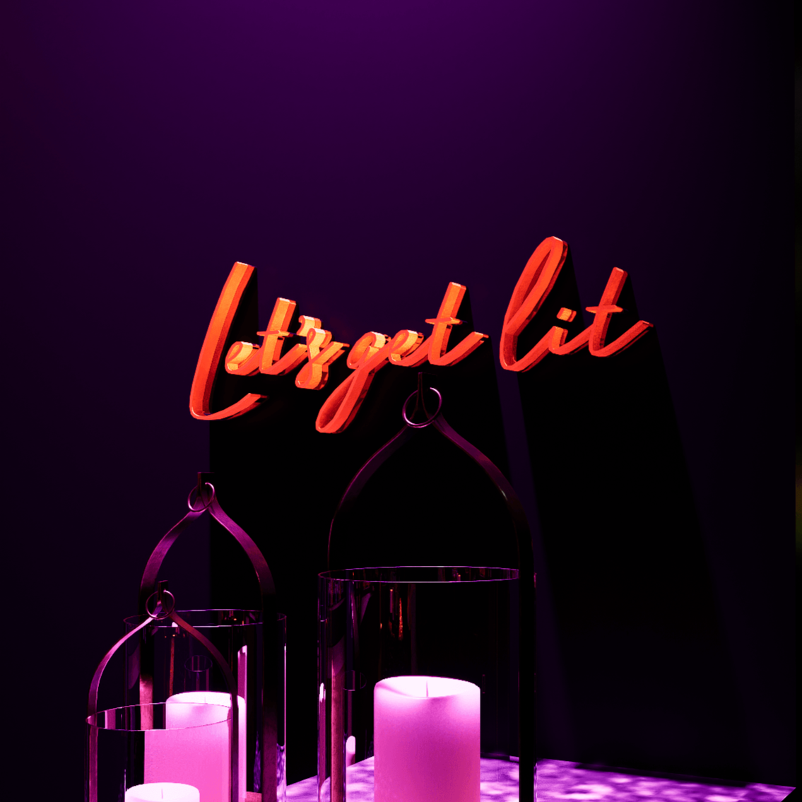 lit-red-neon-lights-hanging-on-the-wall-at-night-let's-get-lit